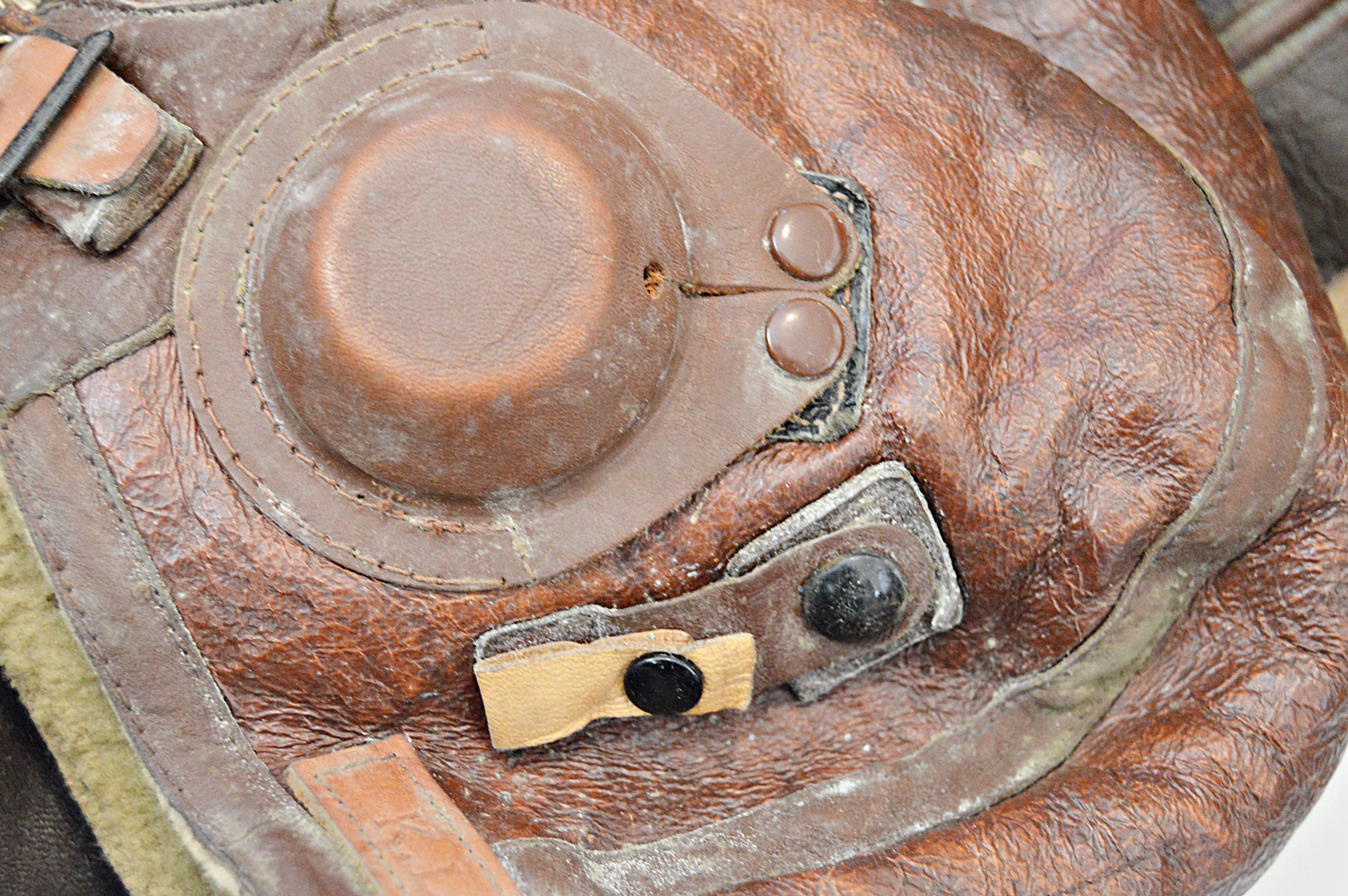 WWII Army Air Force Naval Aviator Sheepskin Winter Flight Jacket, Cap, Parachute