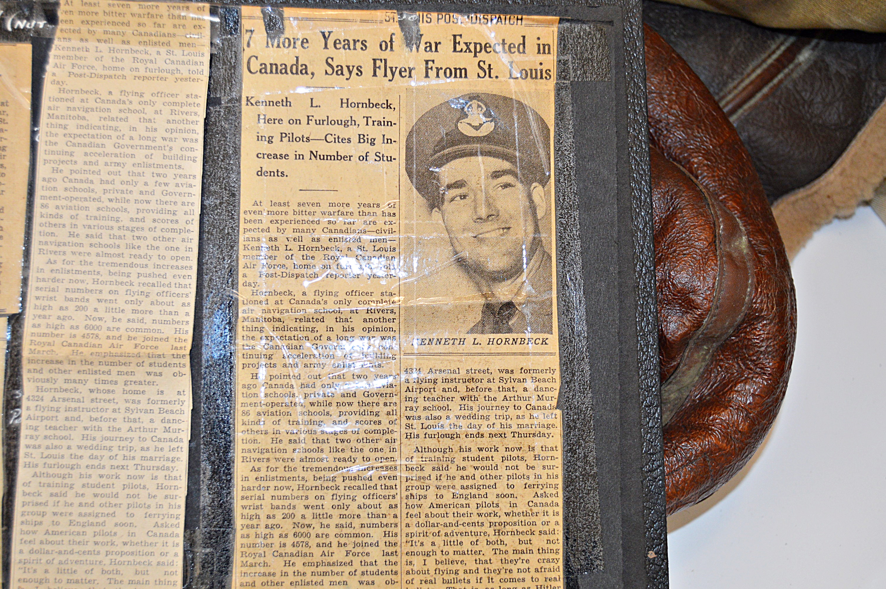 WWII Army Air Force Naval Aviator Sheepskin Winter Flight Jacket, Cap, Parachute