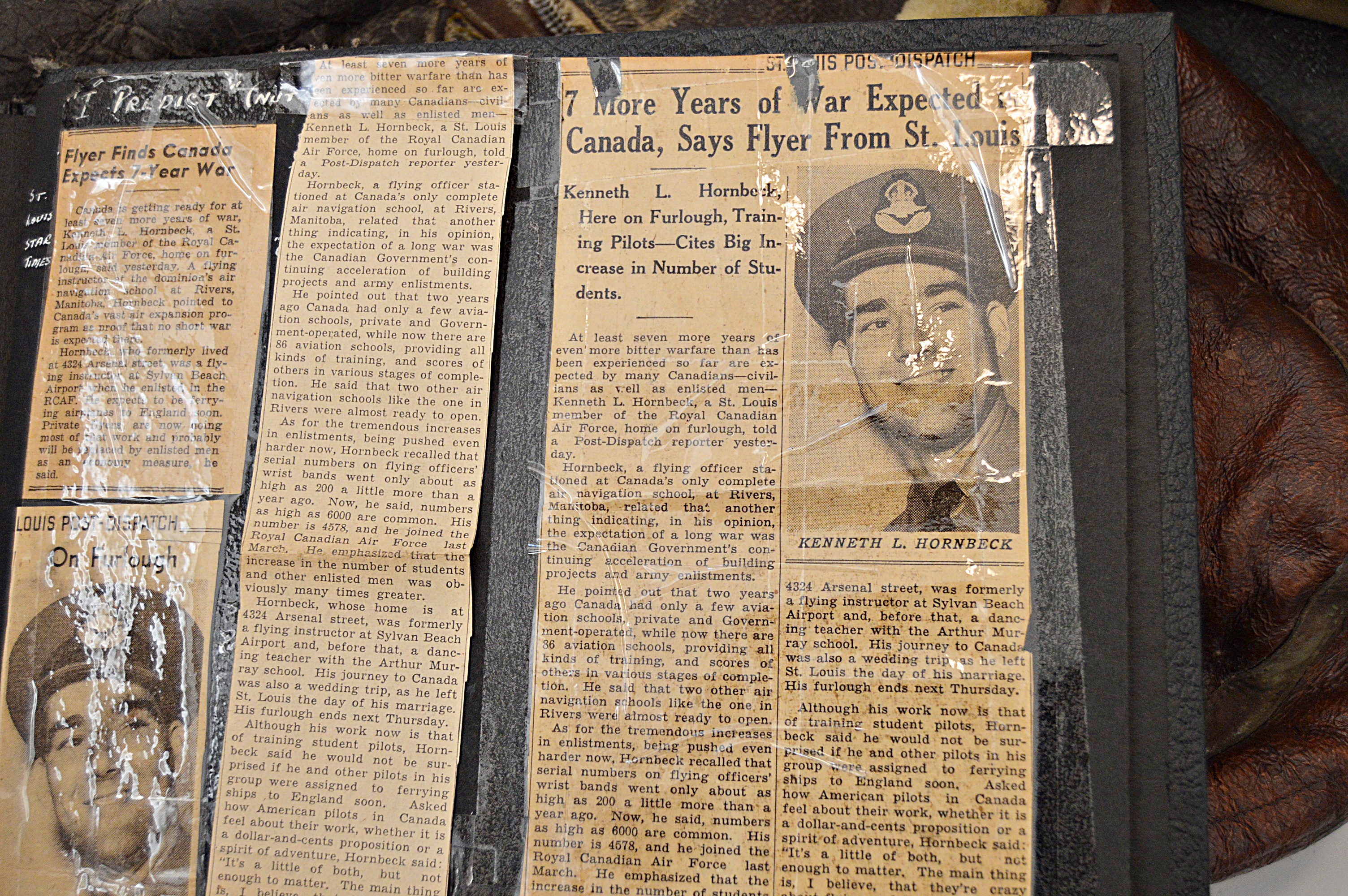 WWII Army Air Force Naval Aviator Sheepskin Winter Flight Jacket, Cap, Parachute