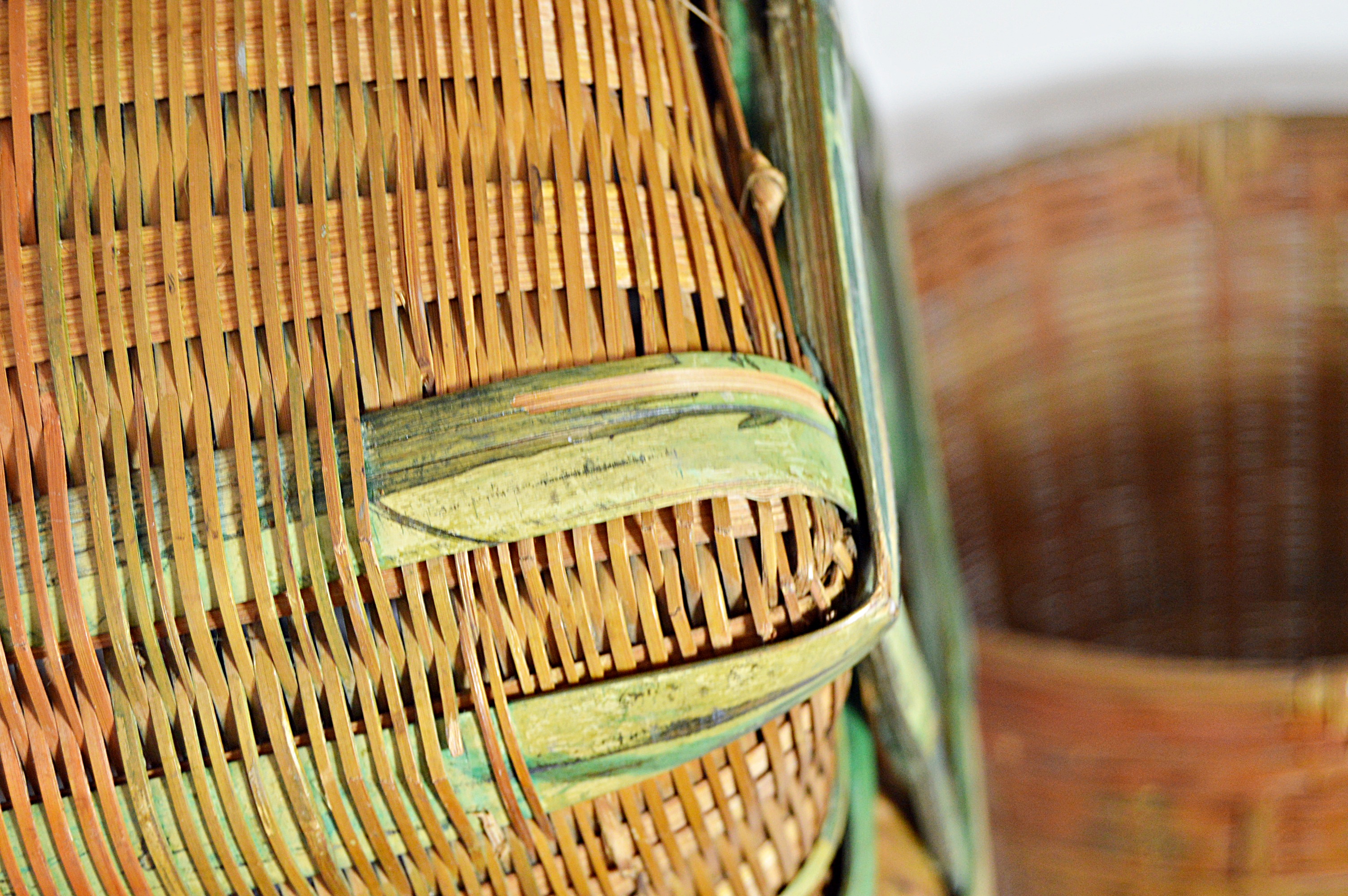 Three Vintage Wicker Baskets