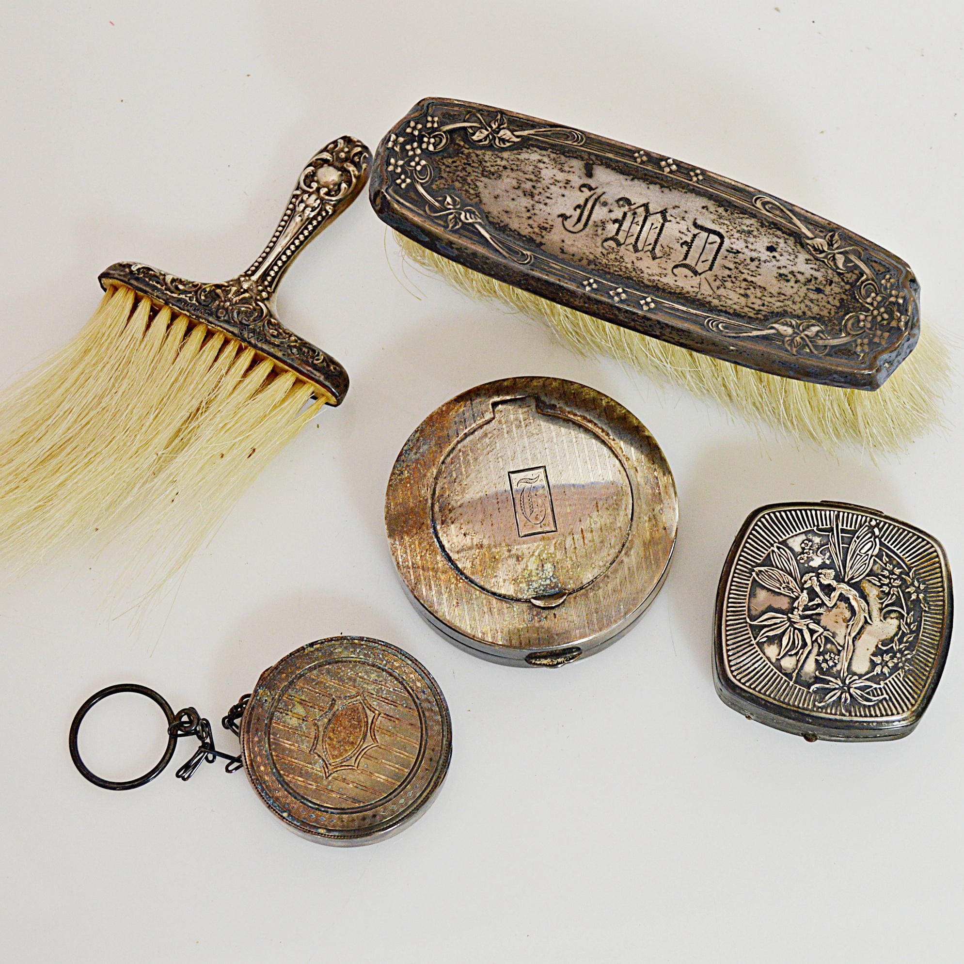 Vintage Sterling Silver Vanity Accessories