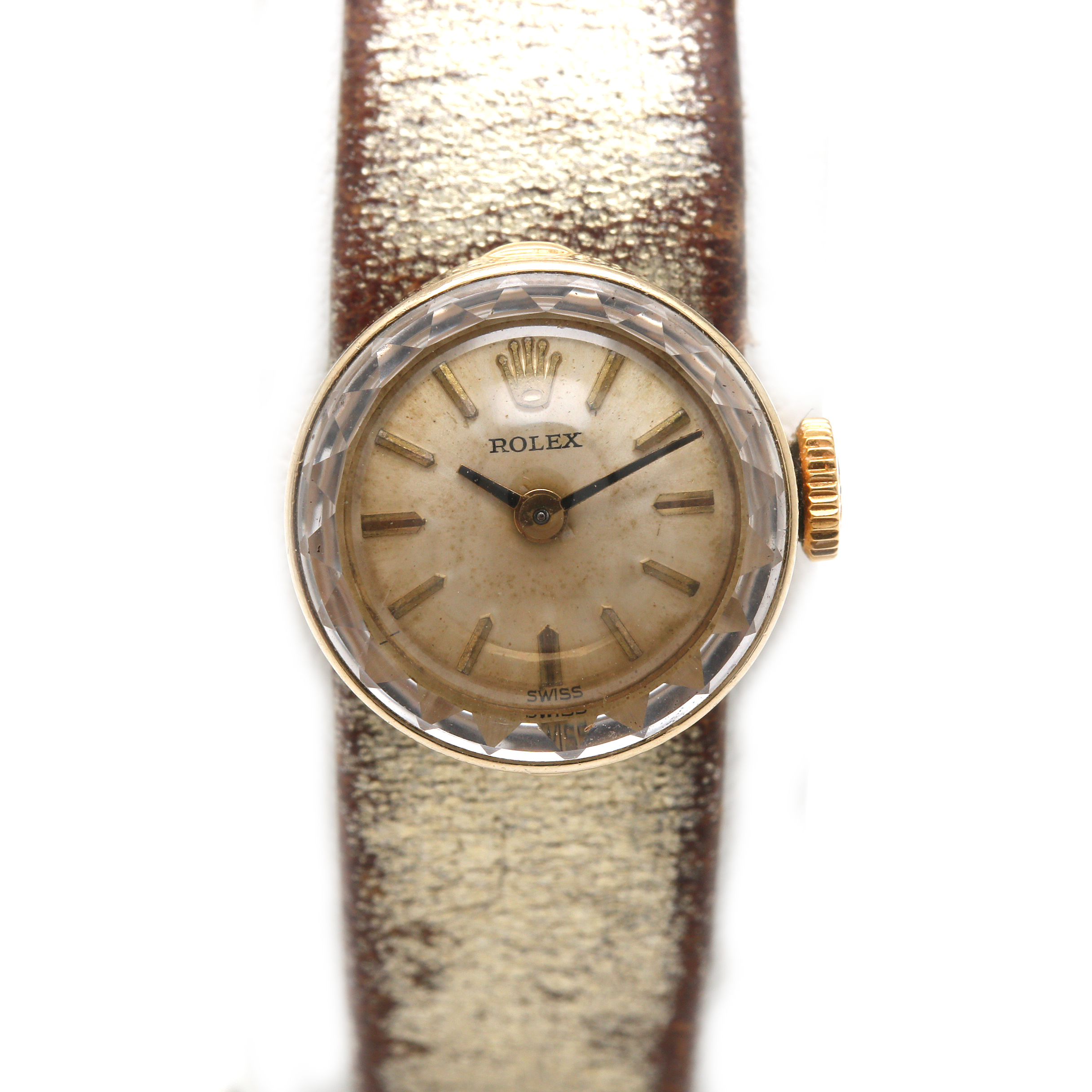 Vintage Rolex 14K Yellow Gold Watch With Interchangeable Bracelets