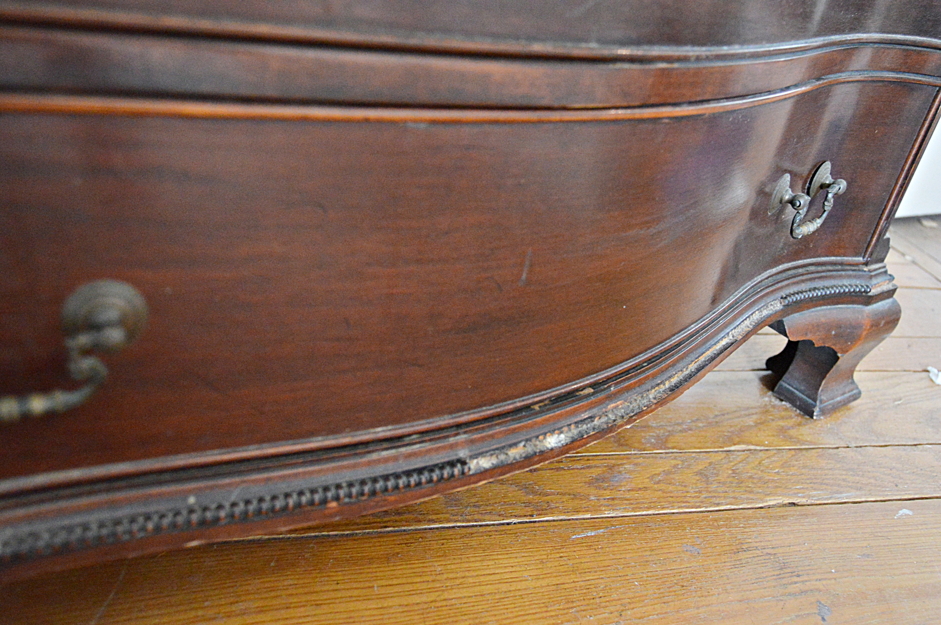 Vintage Queen Anne Style Mahogany Chest