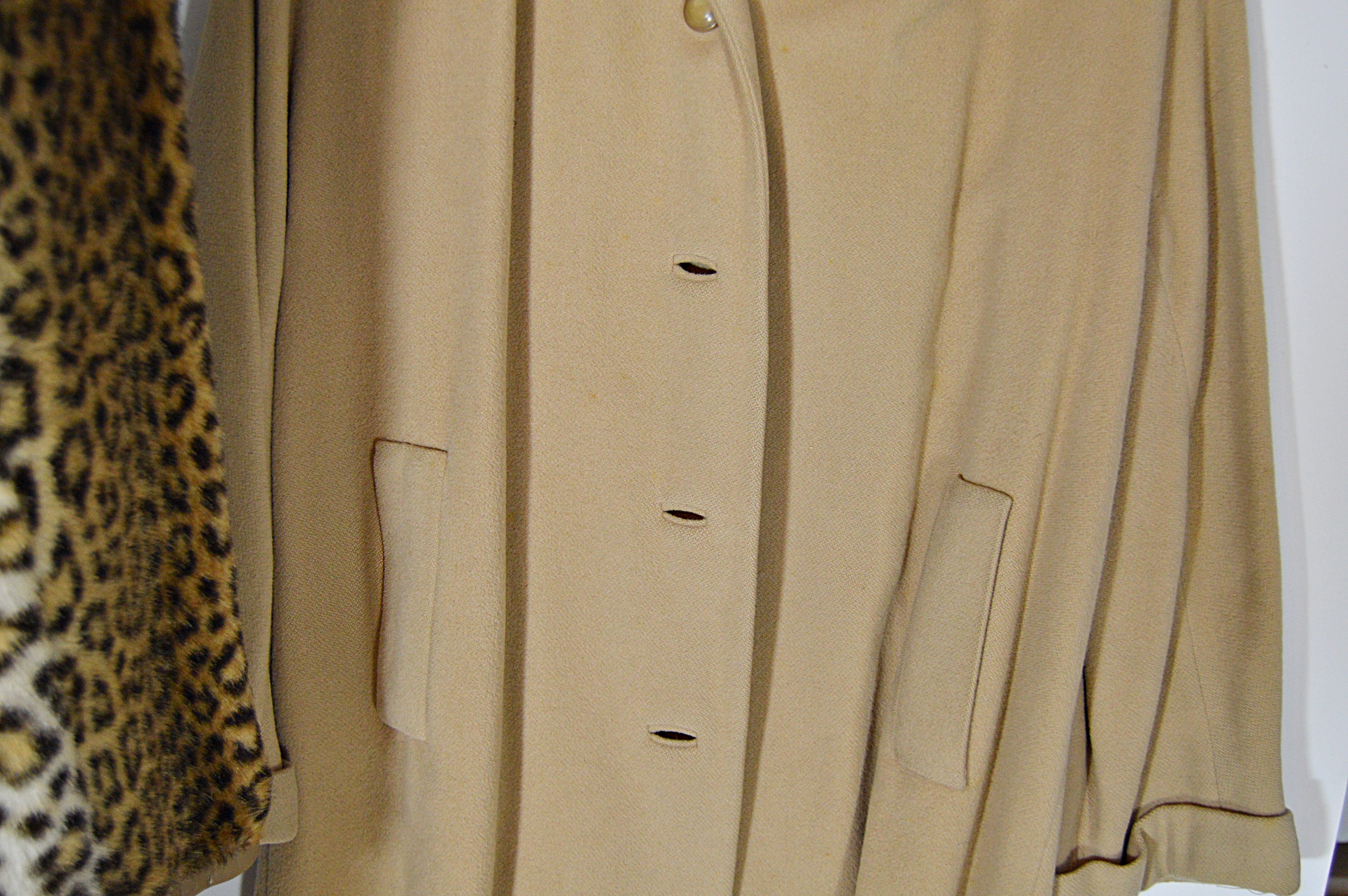 Vintage Lilli Ann Faux Leopard Fur Coat and Giddings Cashmere Coat