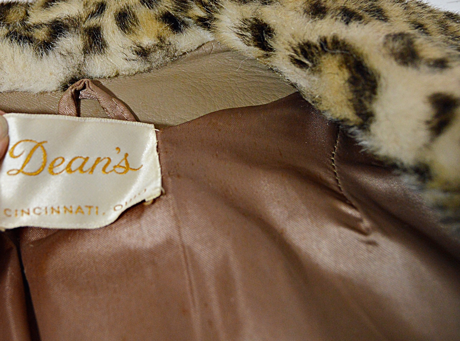 Vintage Lilli Ann Faux Leopard Fur Coat and Giddings Cashmere Coat