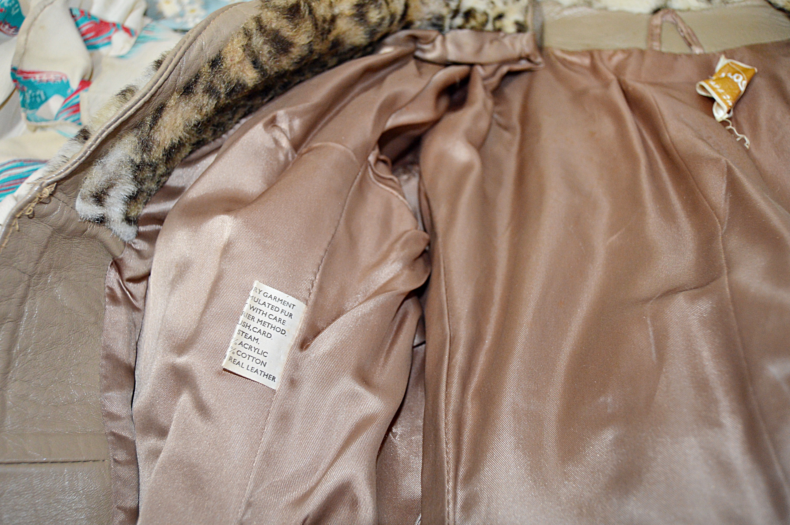 Vintage Lilli Ann Faux Leopard Fur Coat and Giddings Cashmere Coat