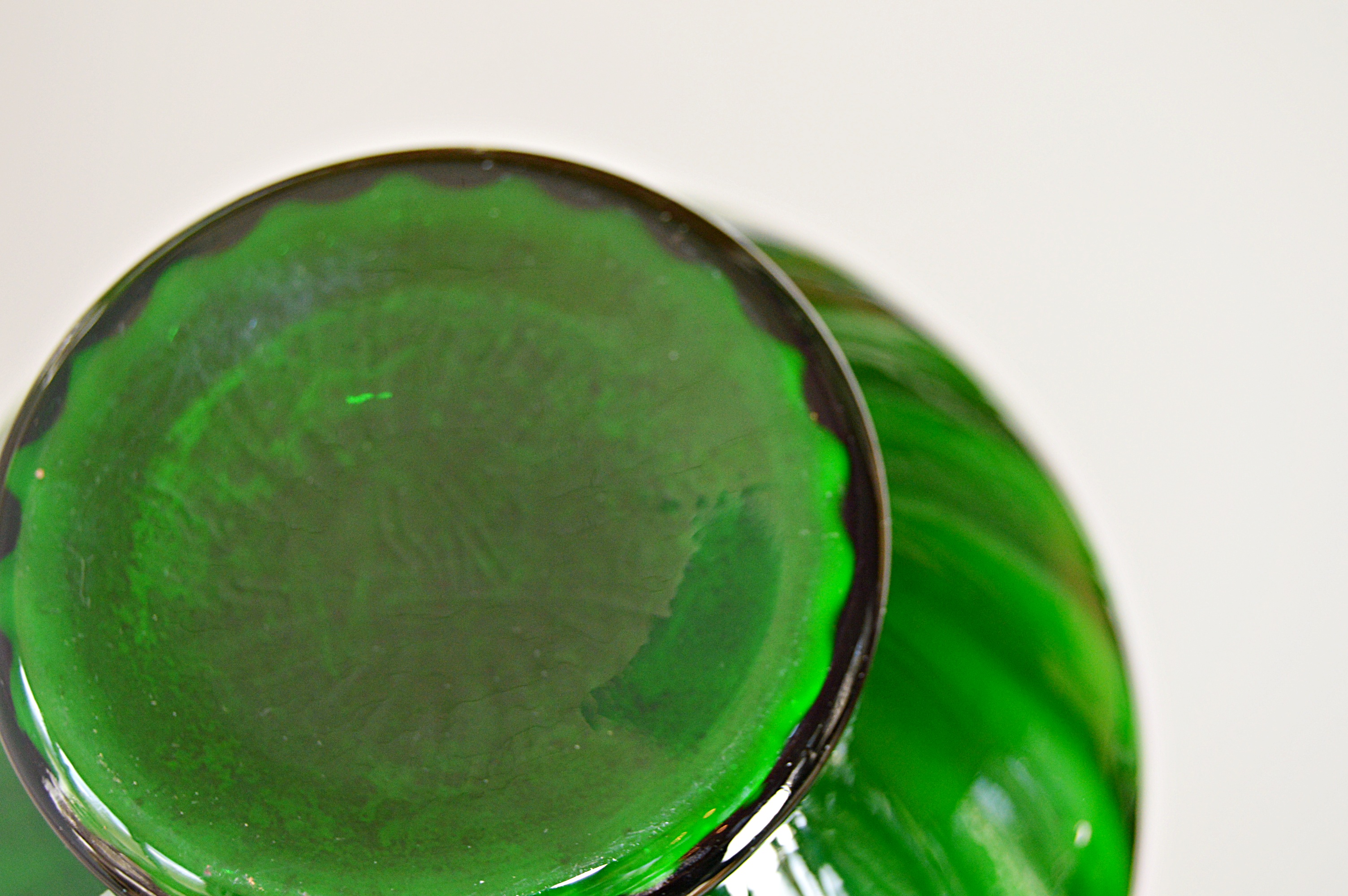 Vintage Fenton Green Glass Vase