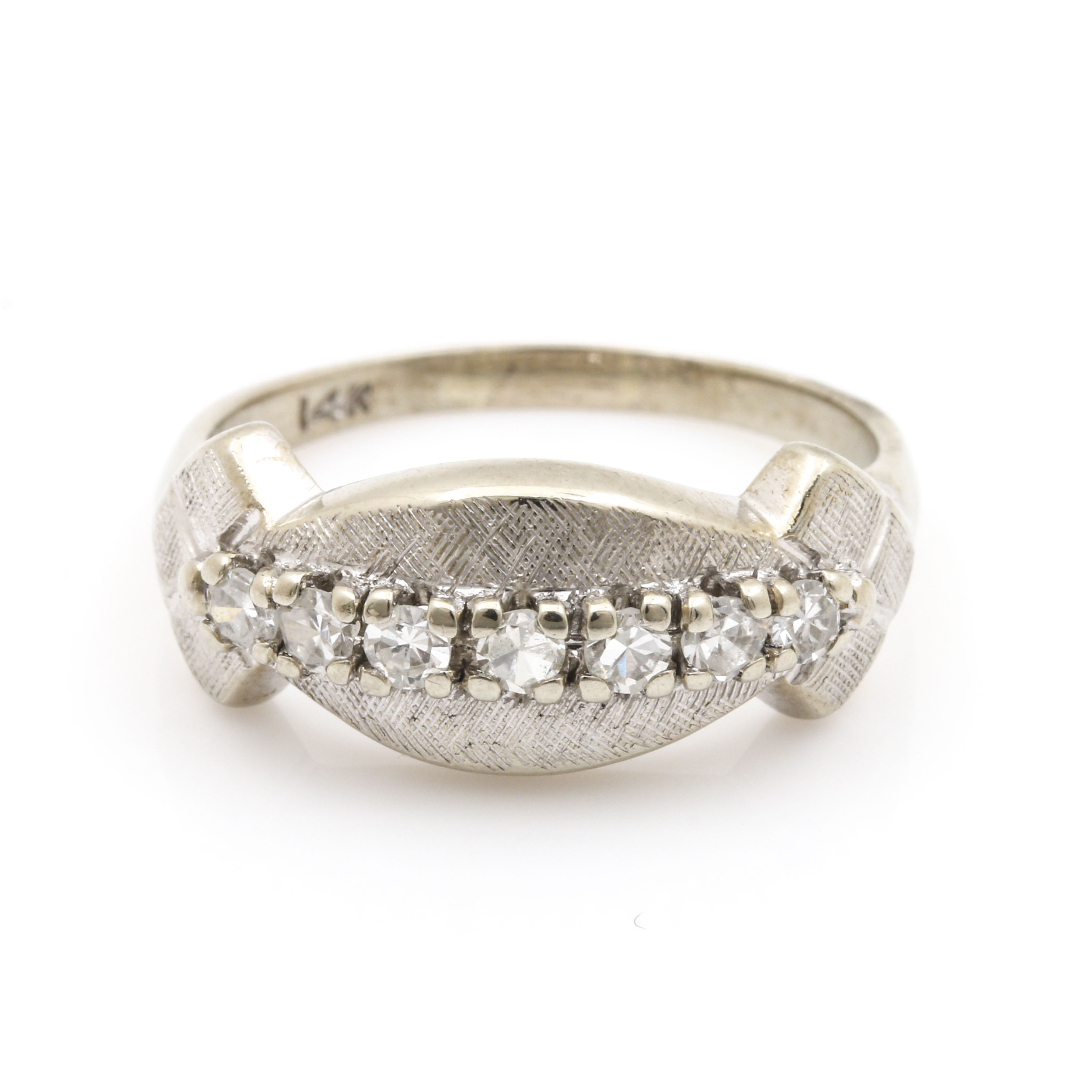 14K White Gold Diamond Ring