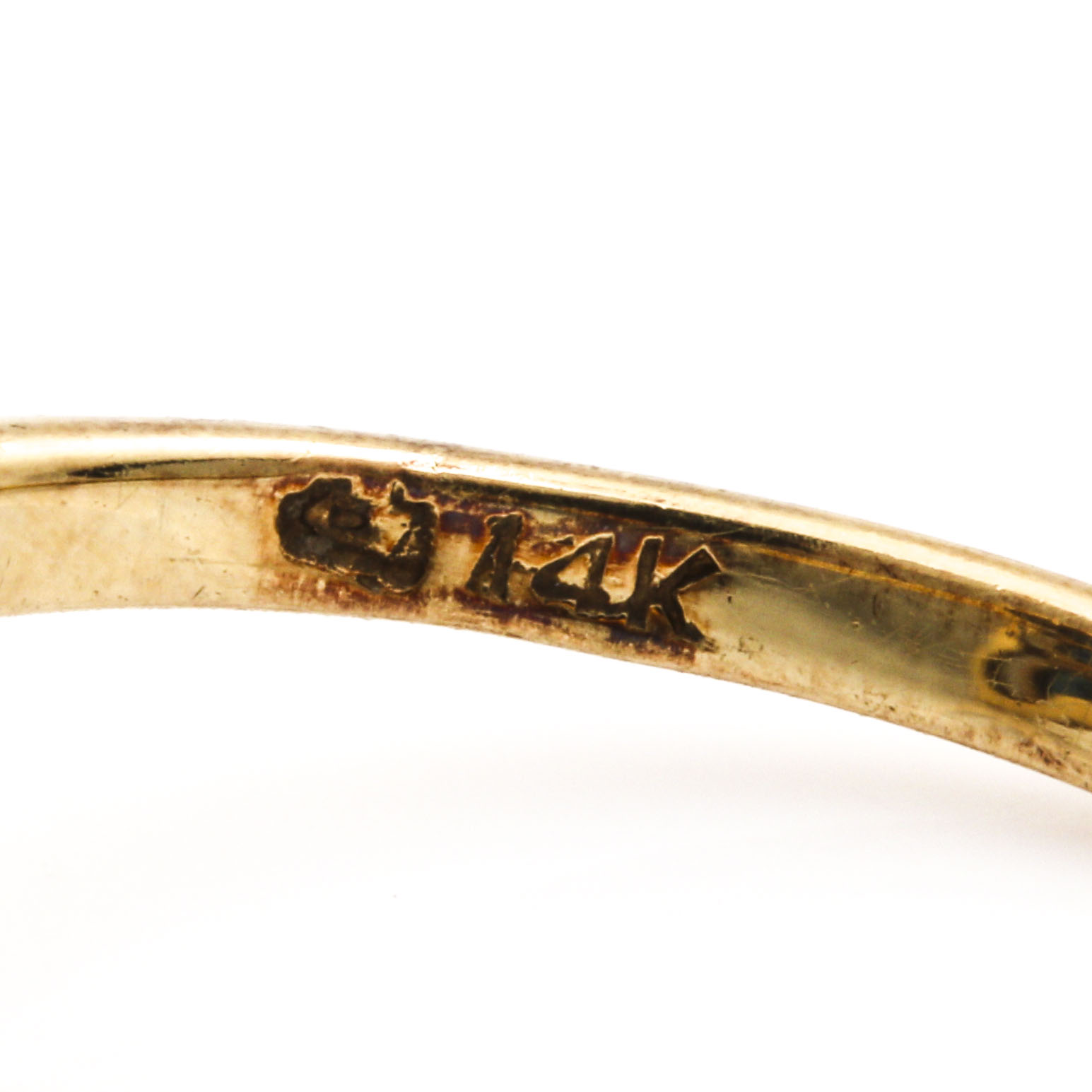 14K Yellow Gold Sapphire and Diamond Ring