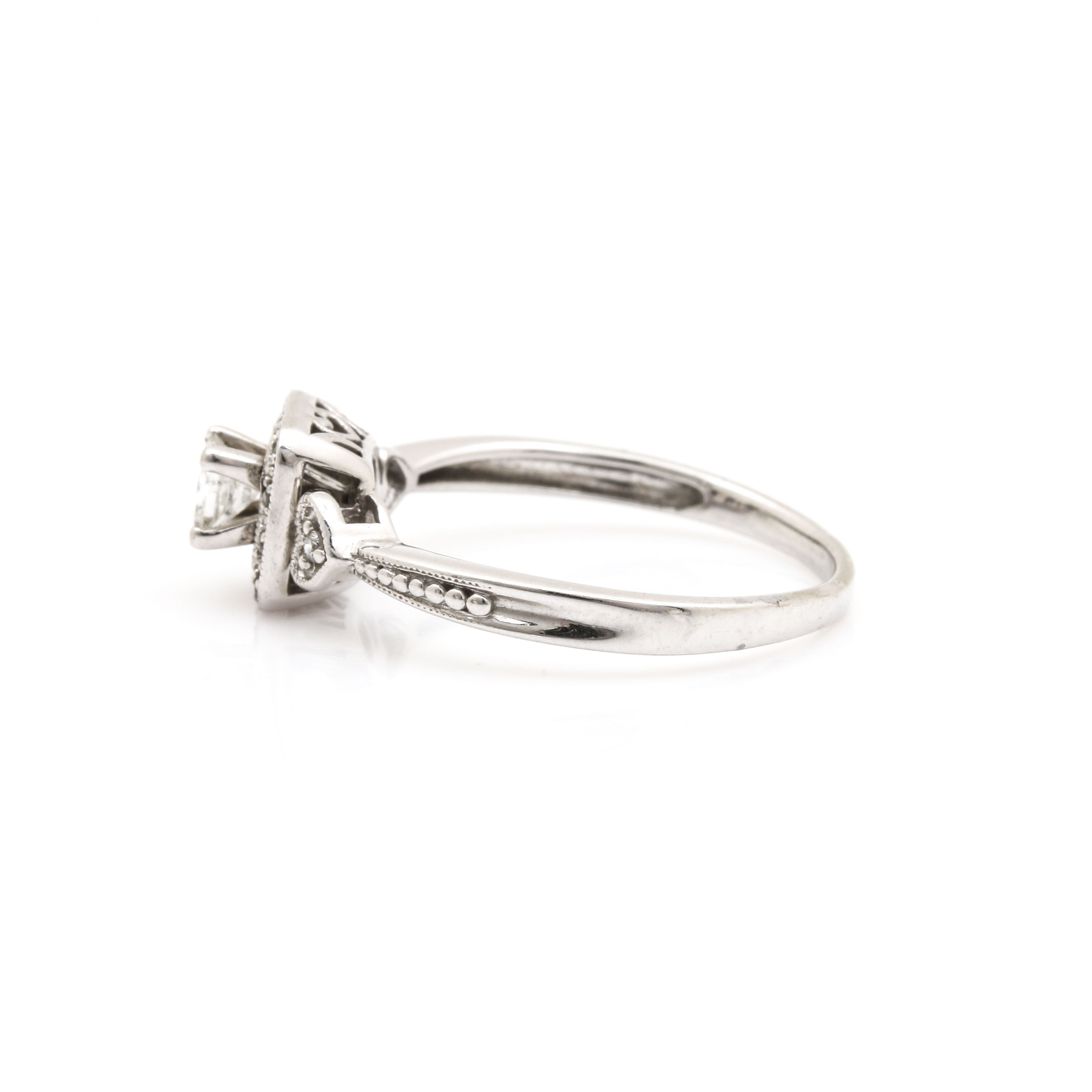 14K White Gold Diamond Ring