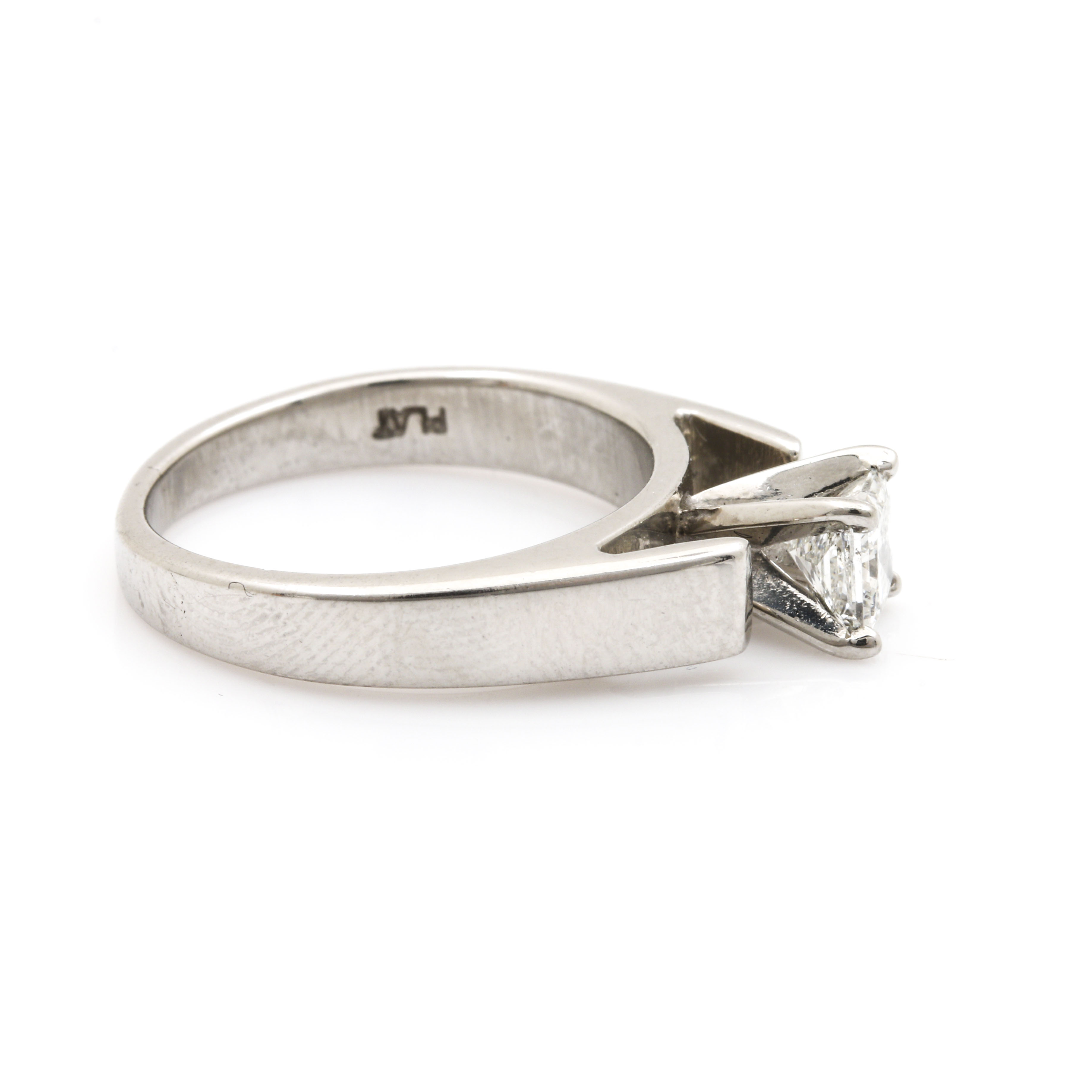 Platinum 0.50 CT Diamond Solitaire Ring