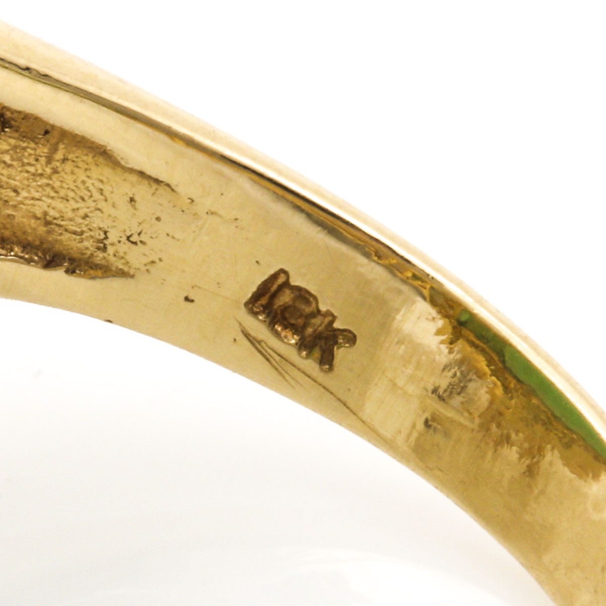 18K Yellow Gold Jadeite and Diamond Ring