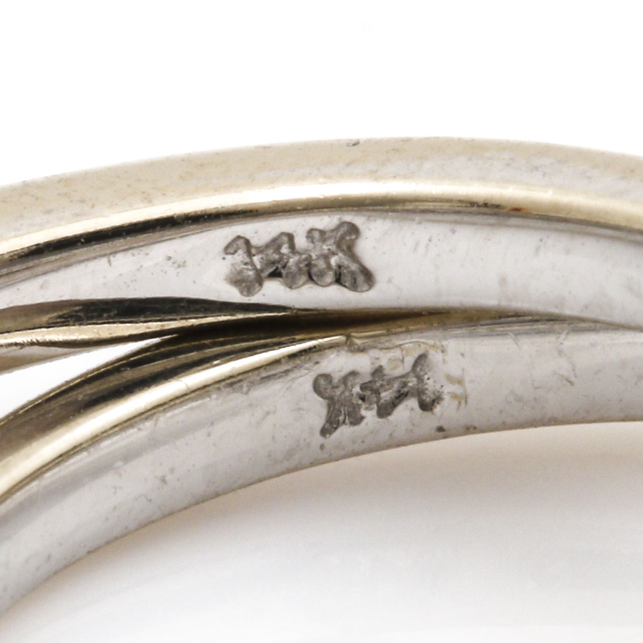 14K White Gold 0.99 CTW Diamond Bridal Ring Set