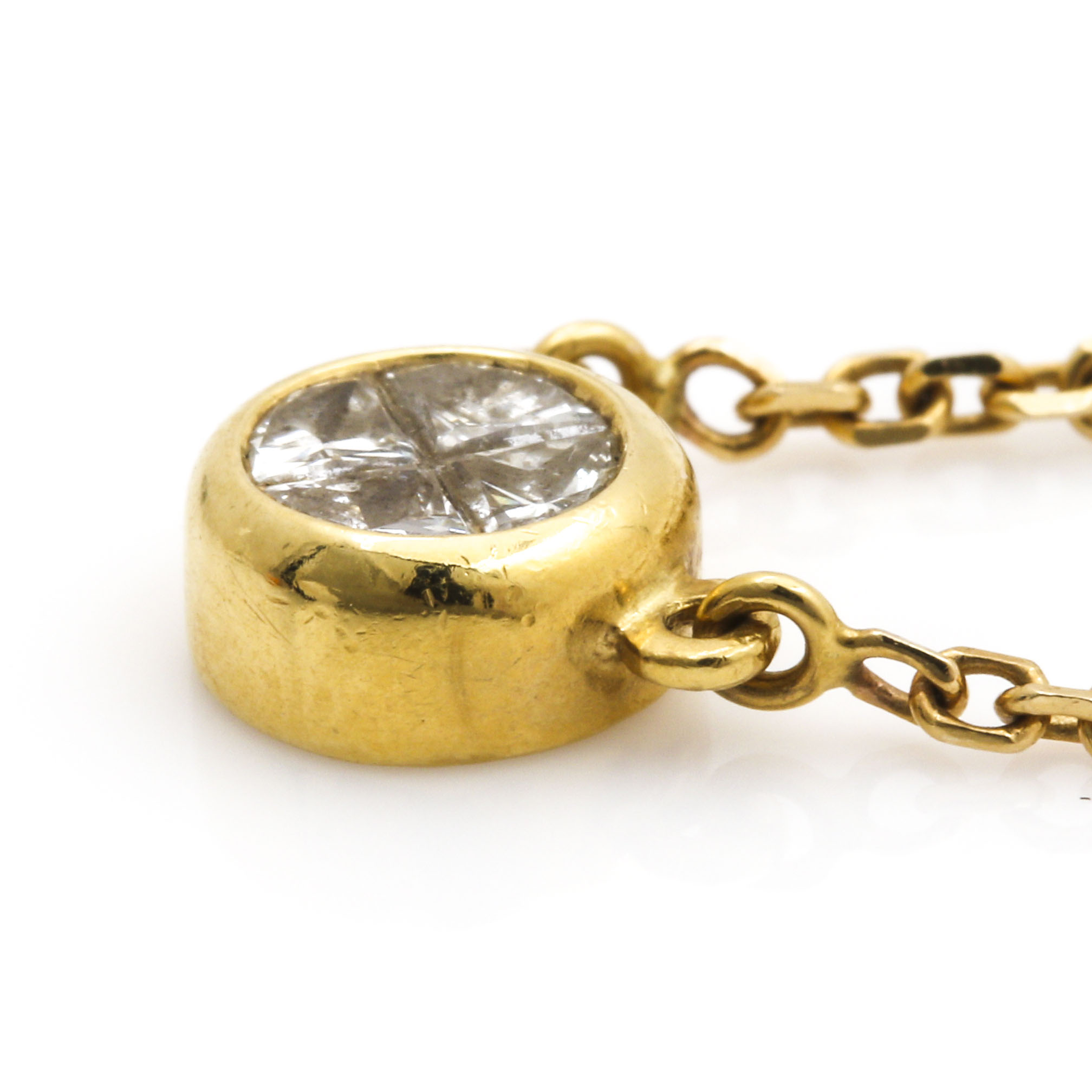 14K and 18K Yellow Gold Diamond Necklace