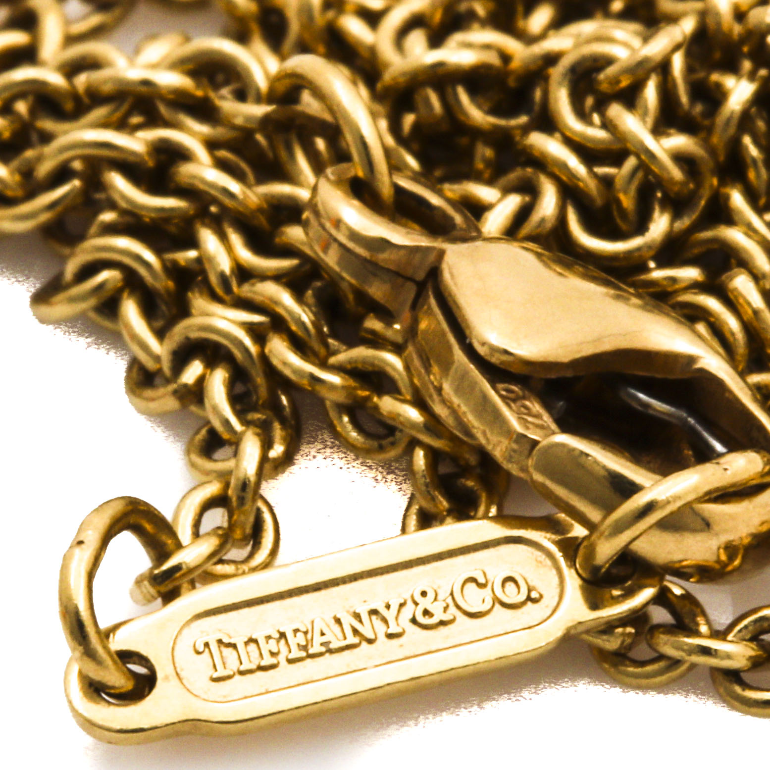 Tiffany & Co. 18K Yellow Gold Lock Pendant Necklace