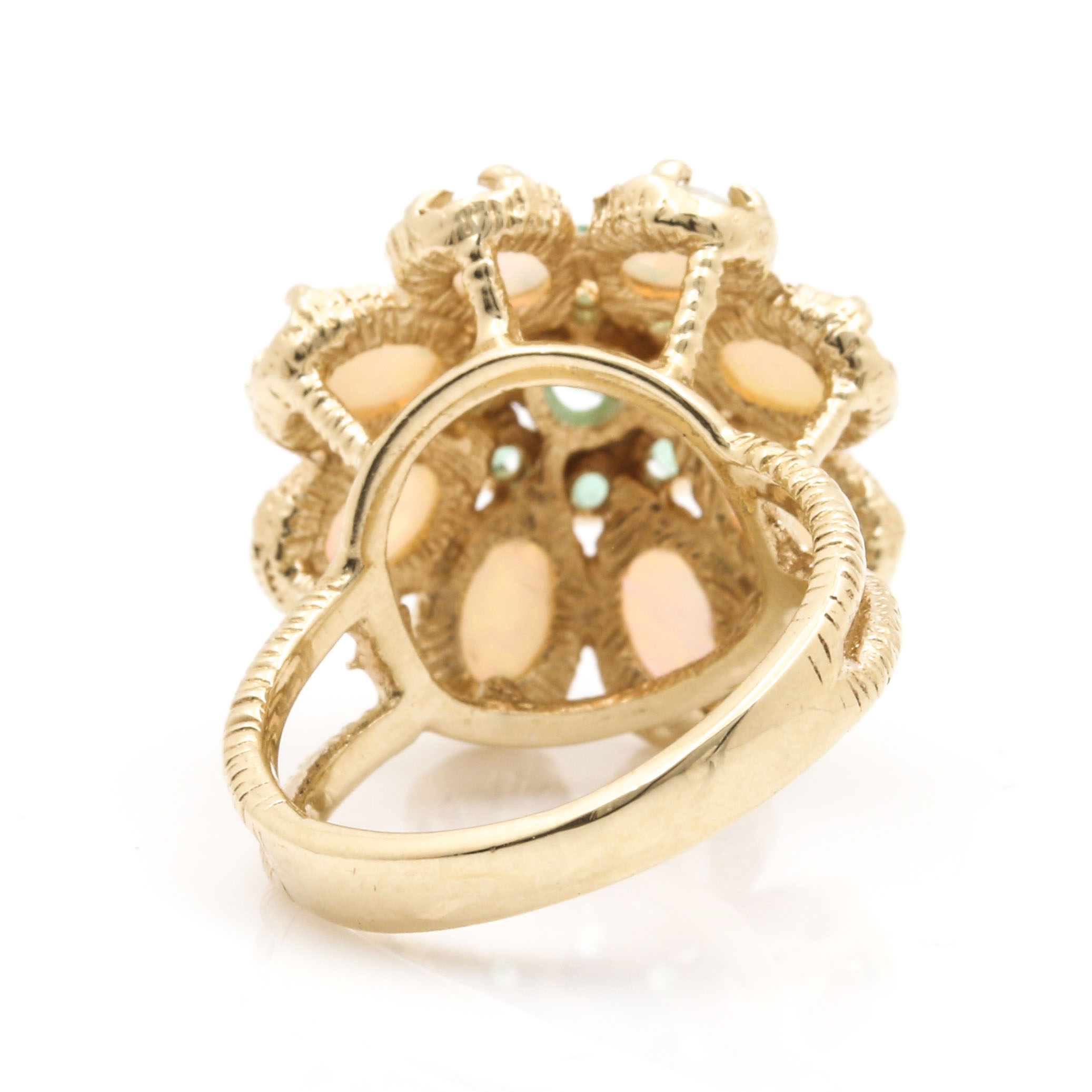 14K Yellow Gold Gemstone Princess Ring