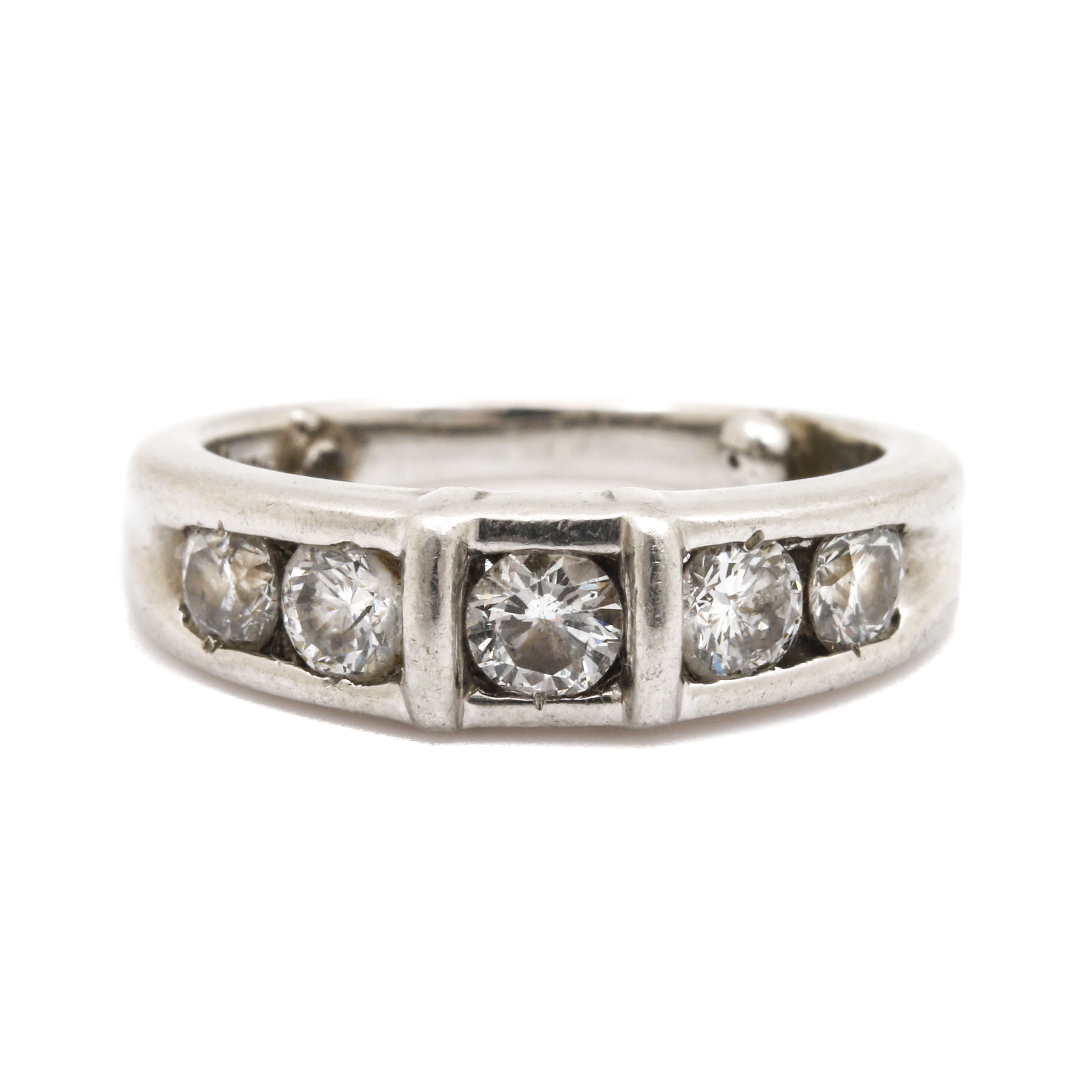 Platinum 0.88 CTW Diamond Ring