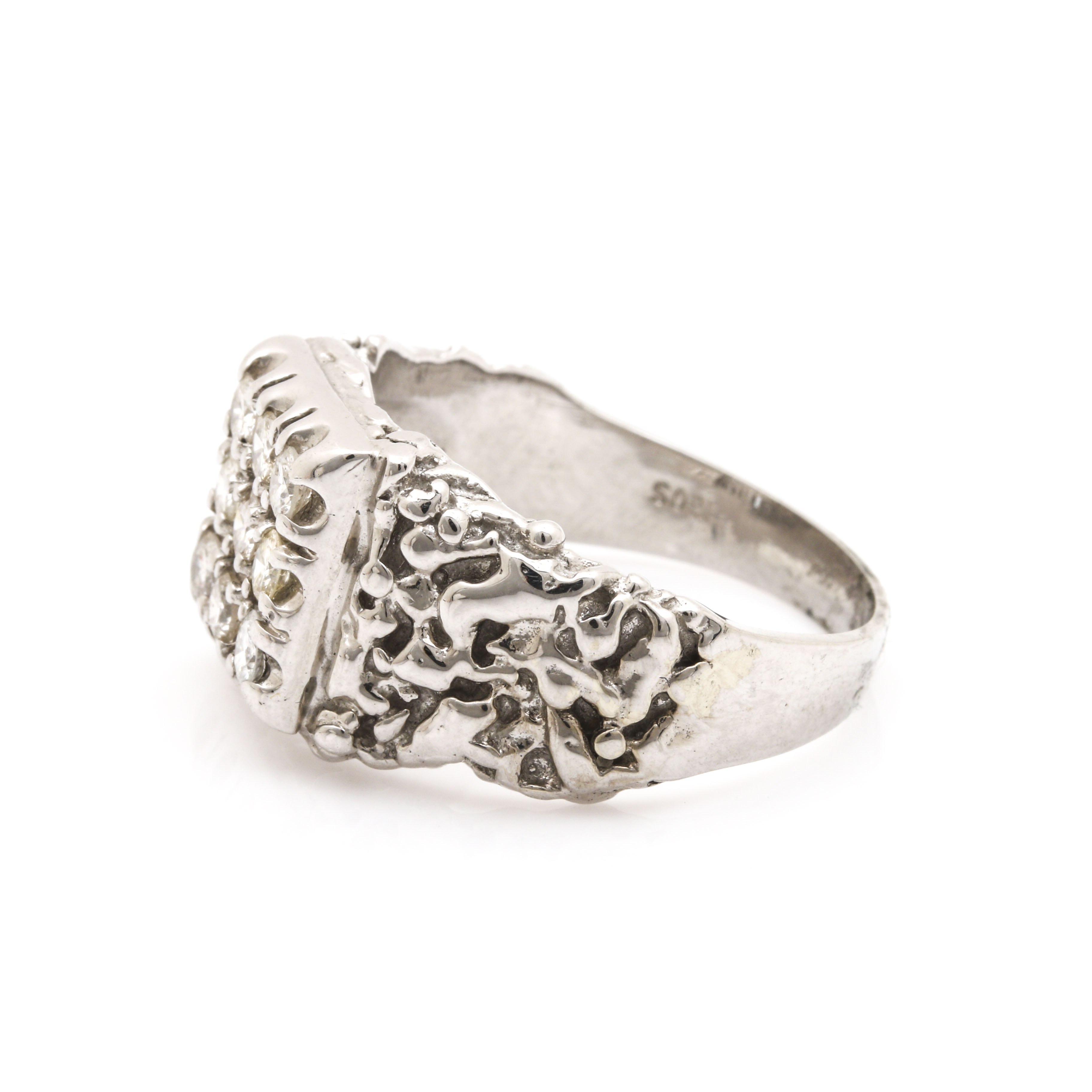 14K White Gold Diamond Ring