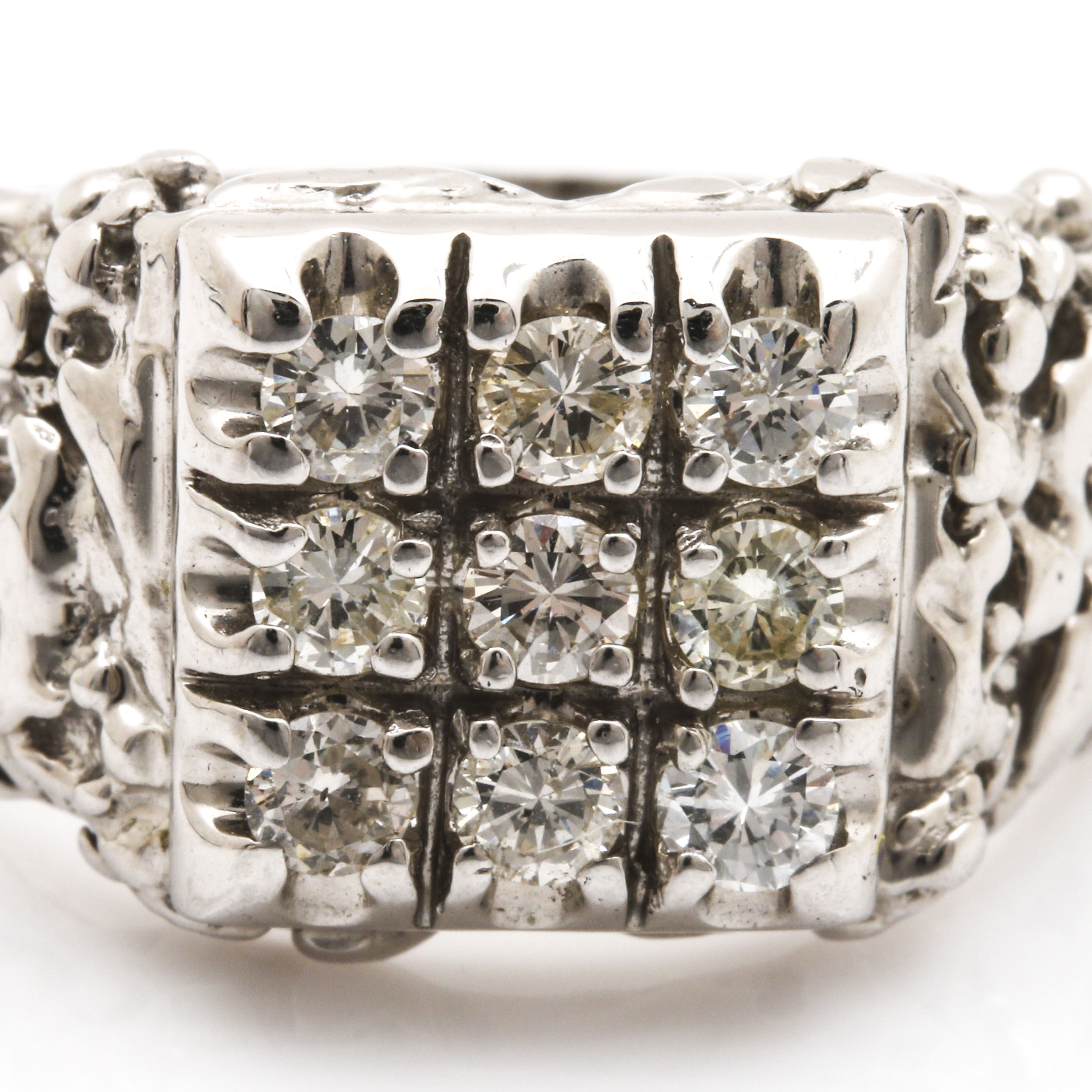 14K White Gold Diamond Ring