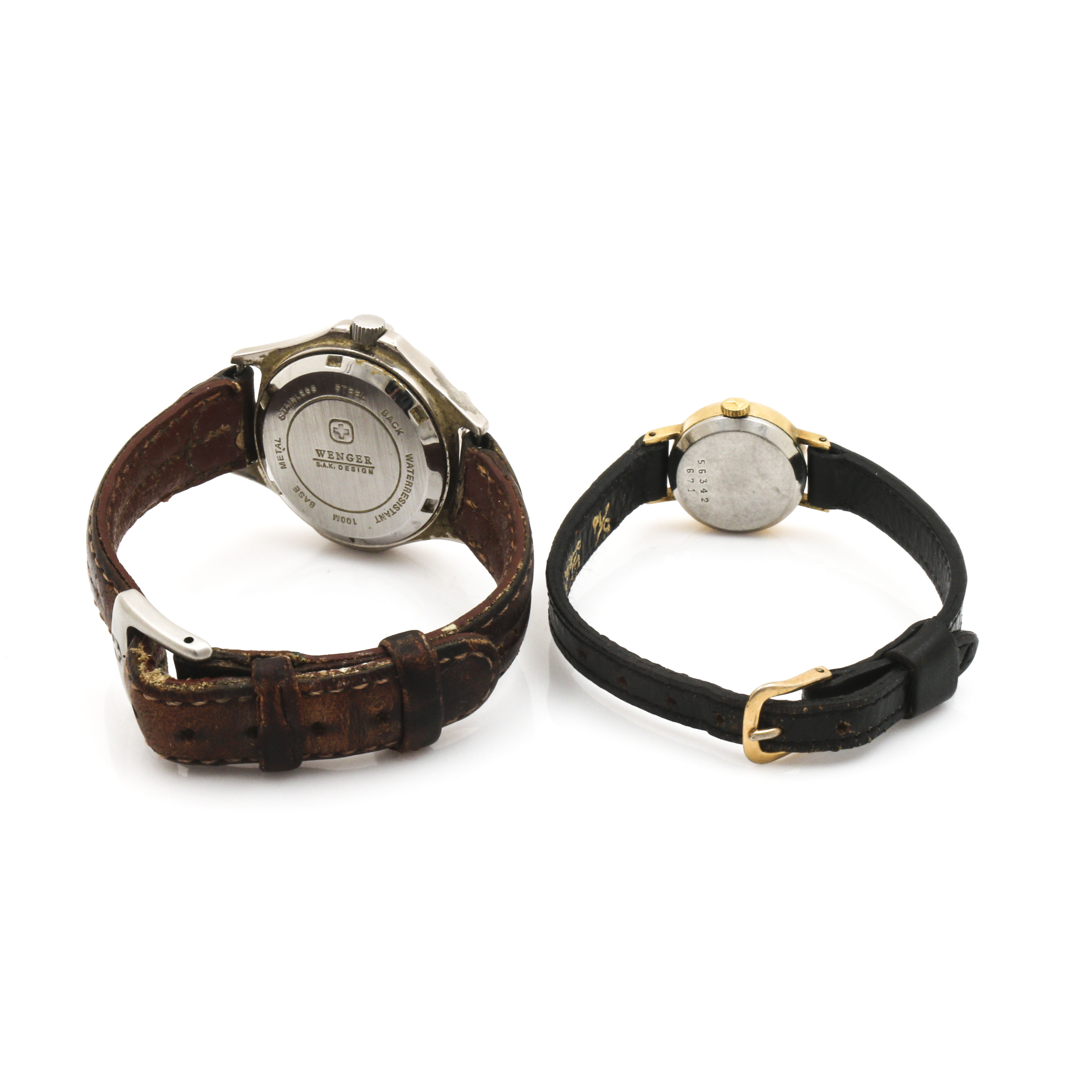 Selection of Favre-Leuba Rolled Gold and Wenger Silver Tone Watches