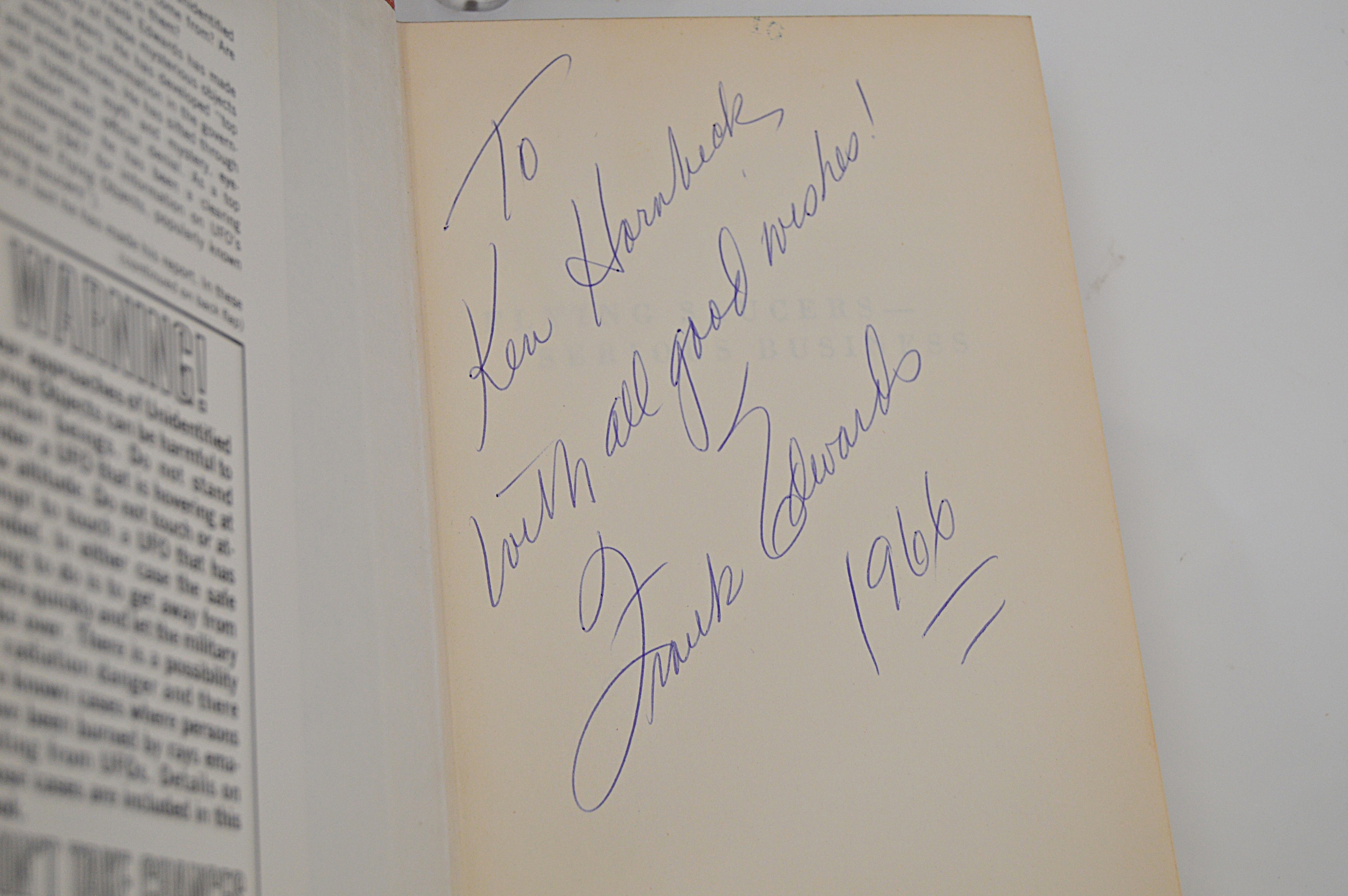 Vintage Books on UFO's with Author-Signed