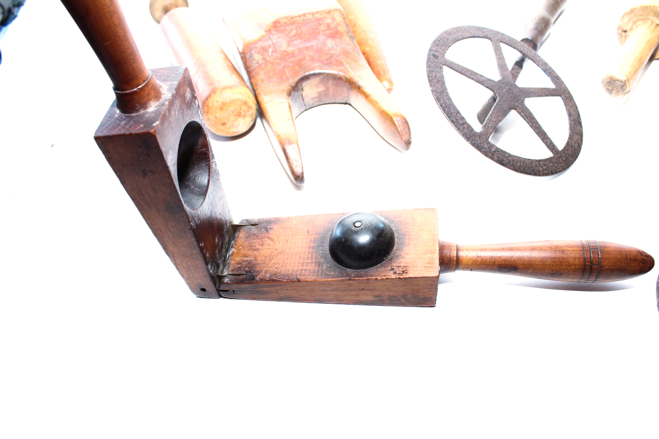 Vintage Wood and Cast Iron Kitchen Tools