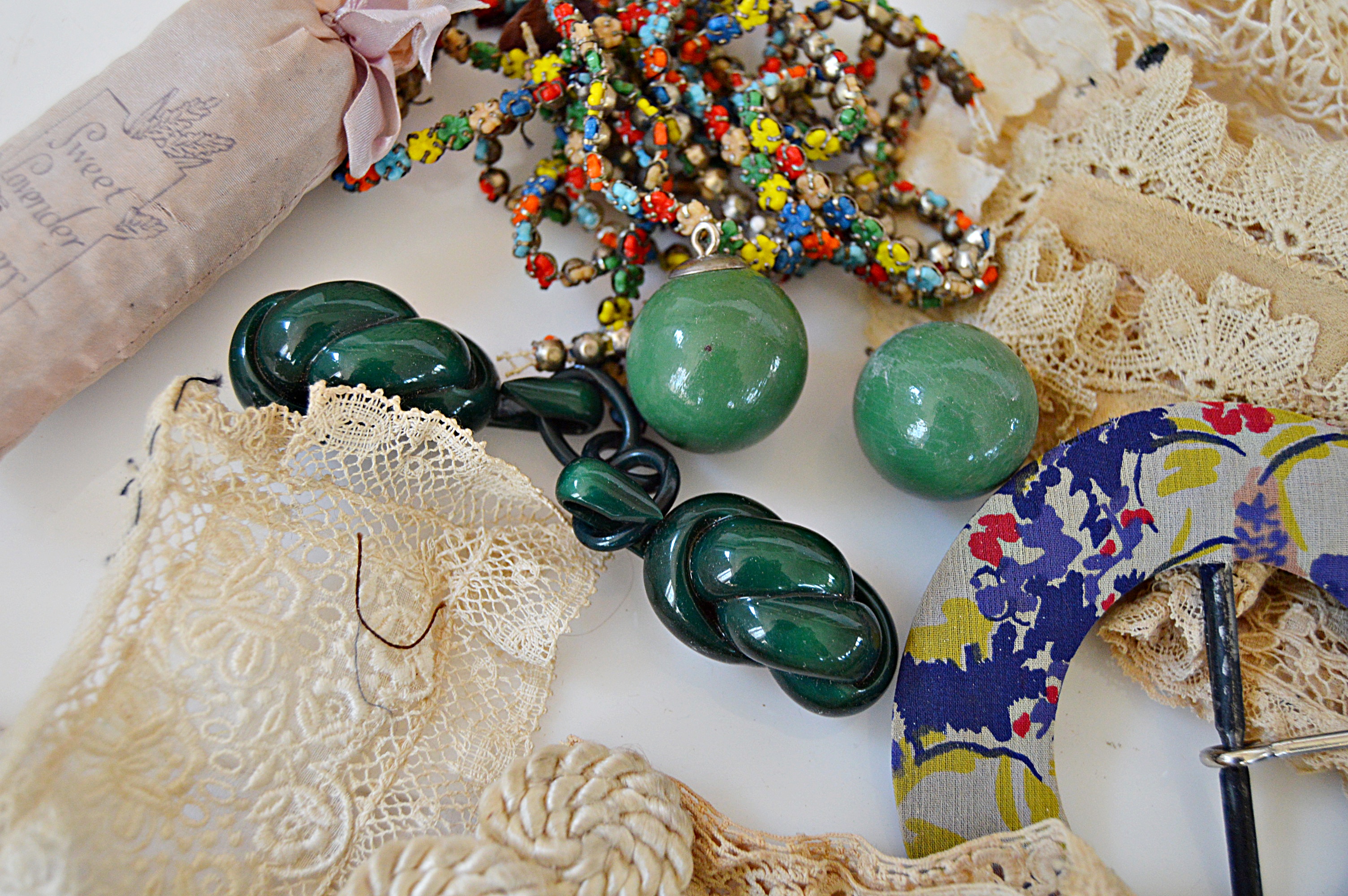 Antique Lace Collars and Trims, "The Christy Girl", Beaded Jewelry