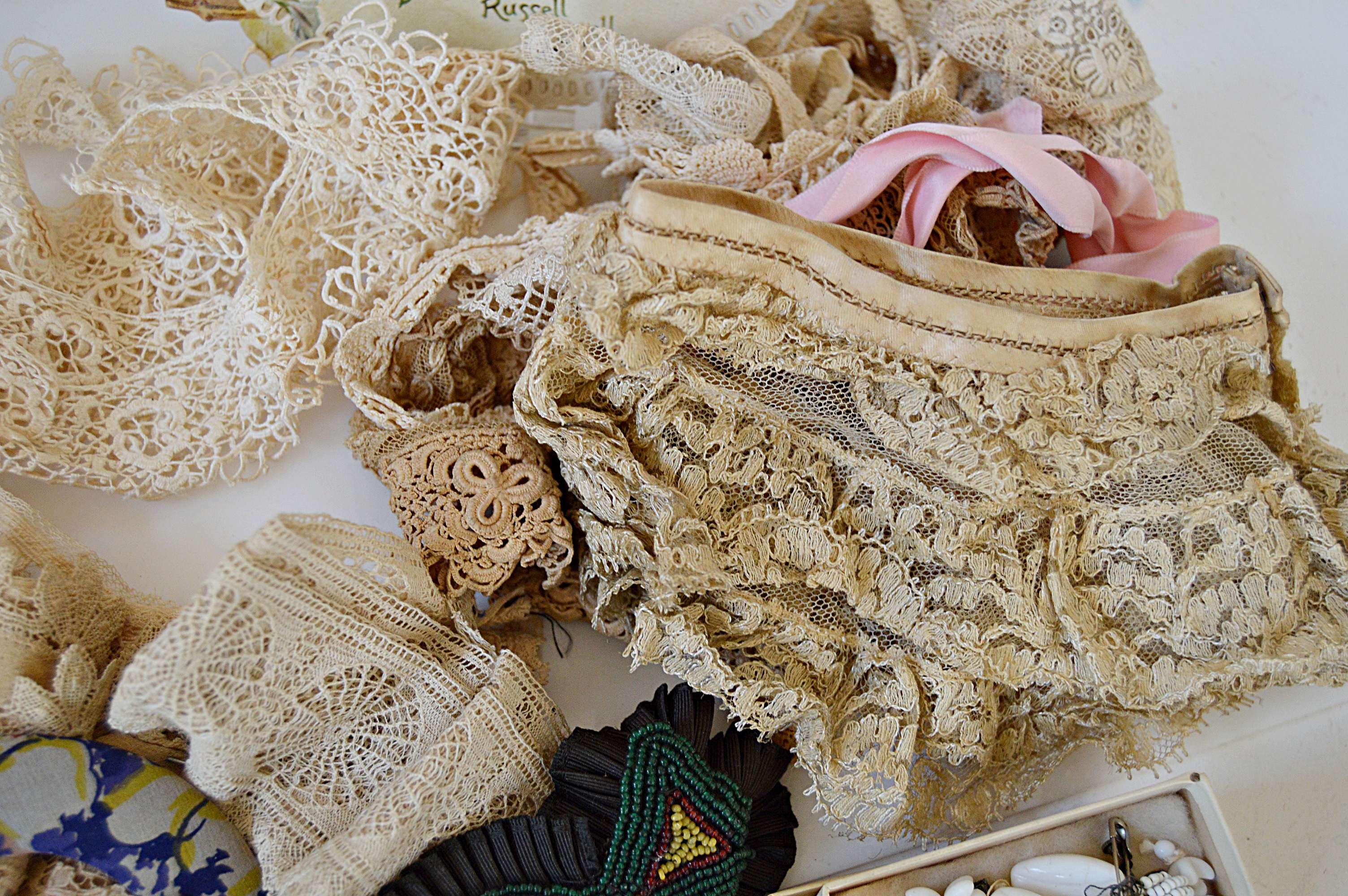 Antique Lace Collars and Trims, "The Christy Girl", Beaded Jewelry