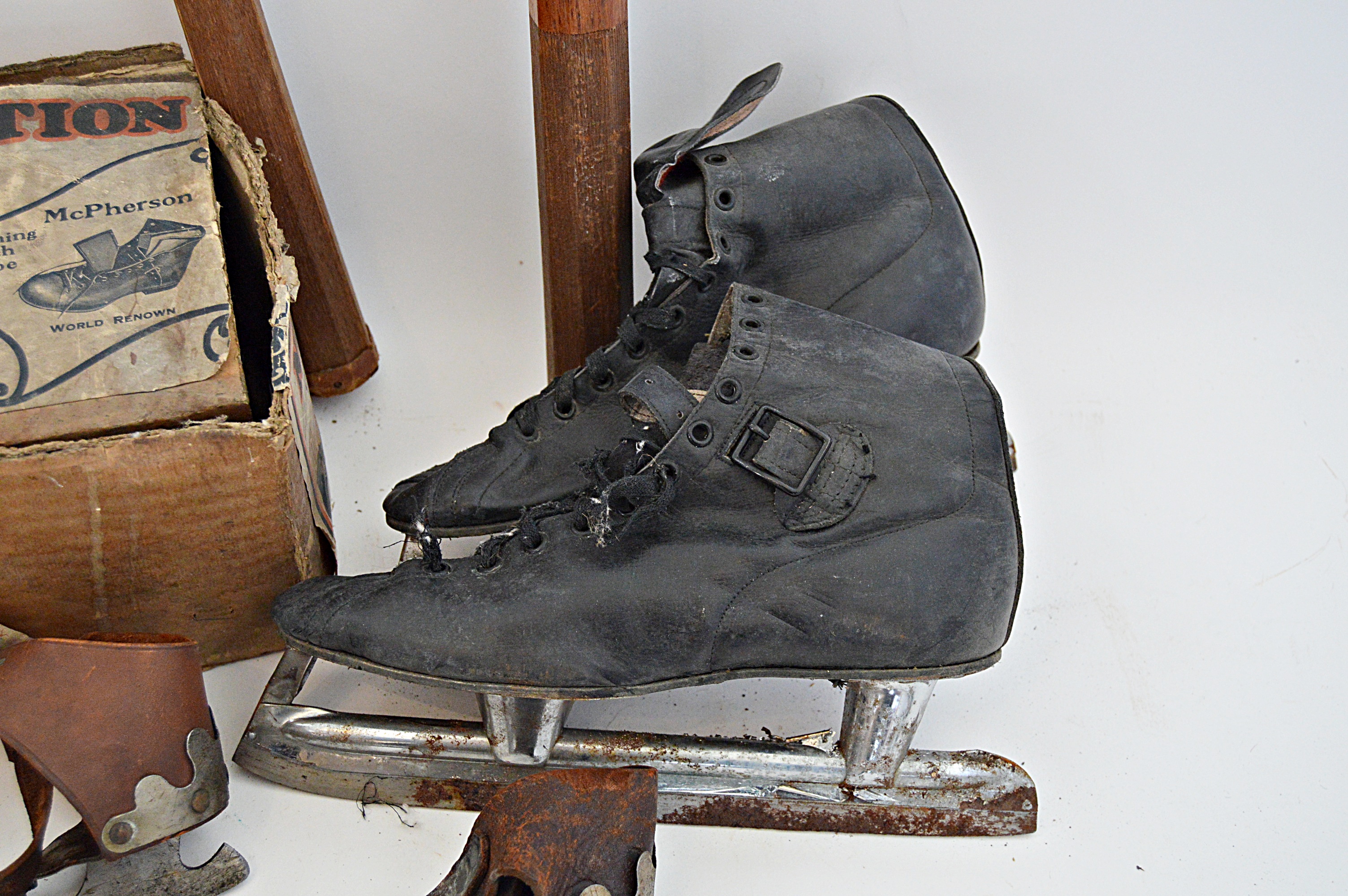 Vintage Tennis Racquets and Ice Skates