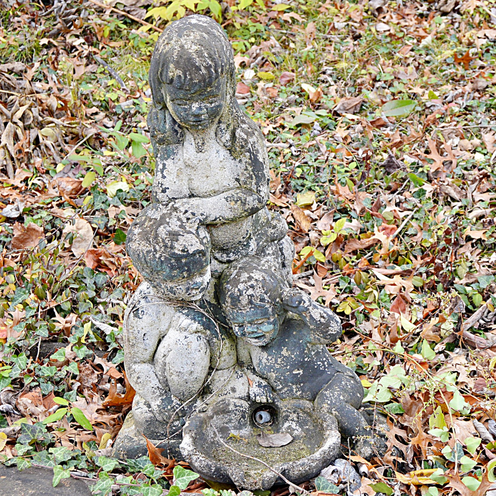 Vintage Concrete Garden Fountain