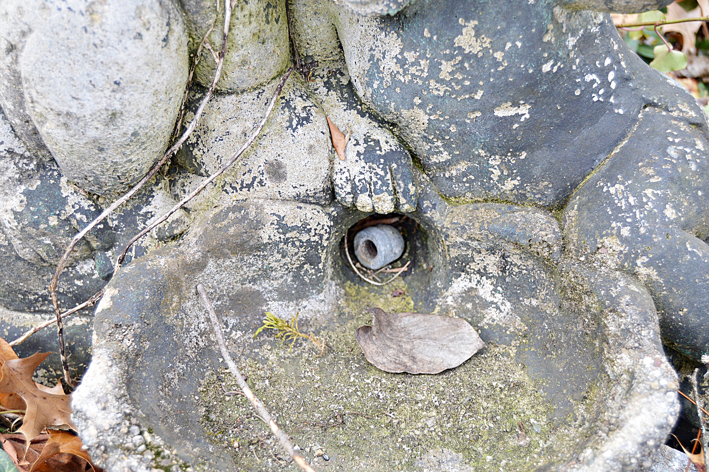 Vintage Concrete Garden Fountain