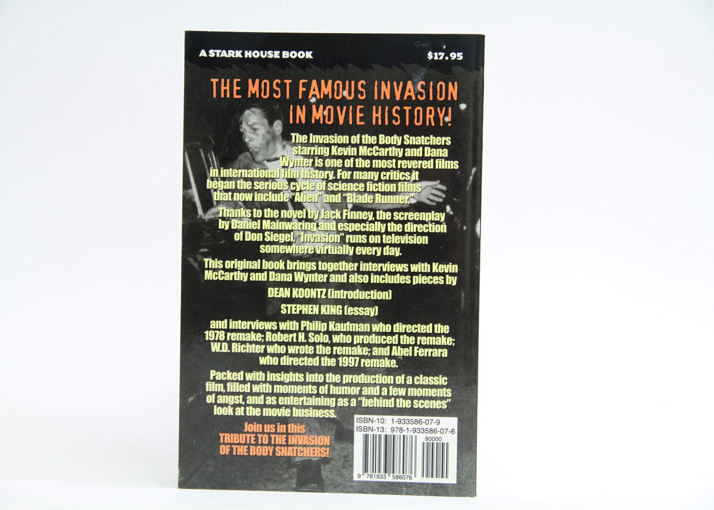 Kevin McCarthy Autograph with Book "Invasion of the Body Snatchers: A Tribute"