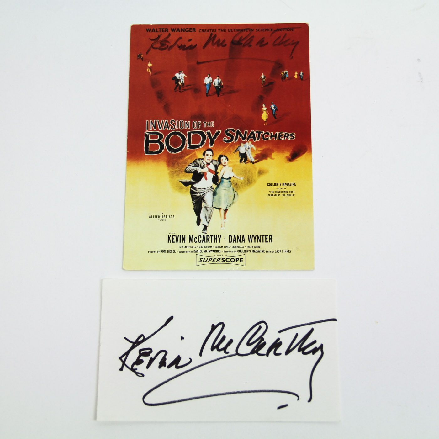 "Invasion of the Body Snatchers" Movie Poster with Autographed Card