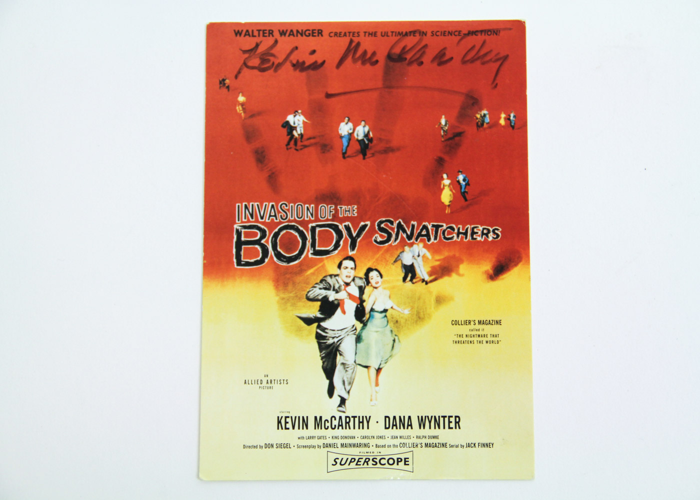 "Invasion of the Body Snatchers" Movie Poster with Autographed Card