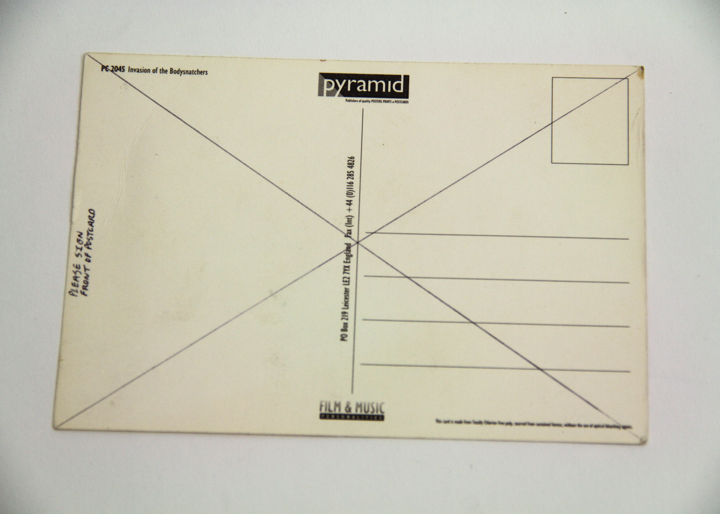 "Invasion of the Body Snatchers" Movie Poster with Autographed Card