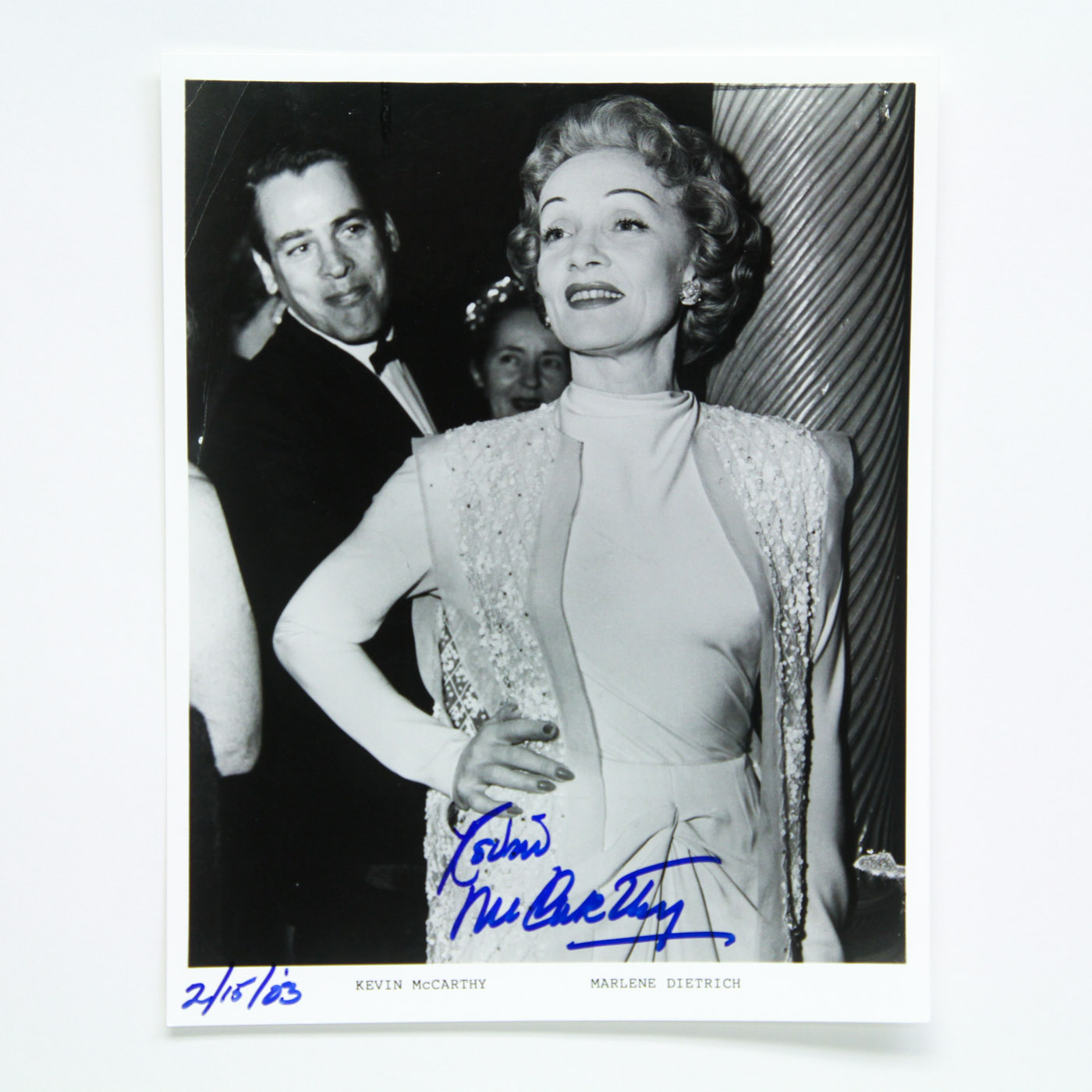 Kevin McCarthy Signed Photo with Marlene Dietrich
