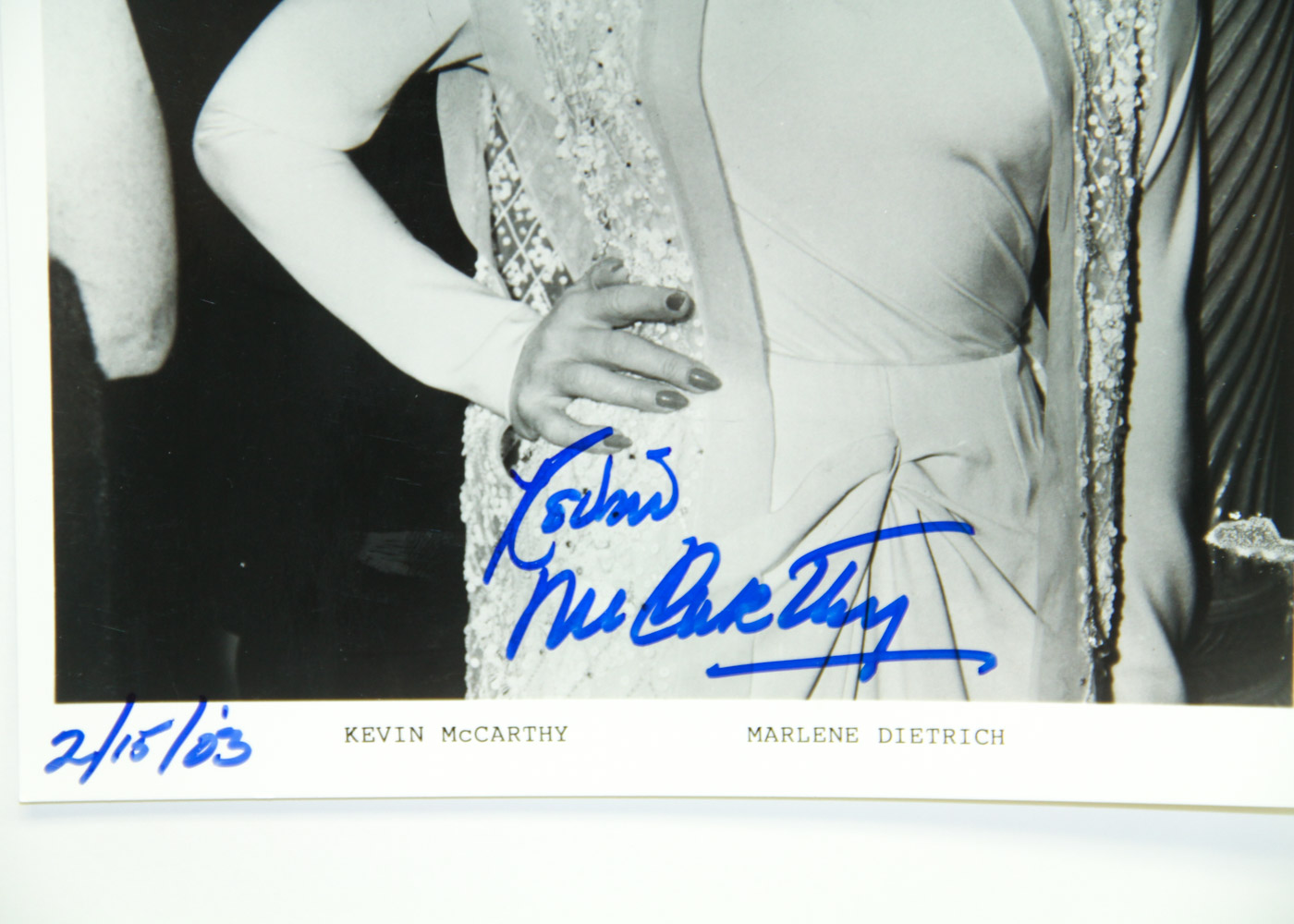 Kevin McCarthy Signed Photo with Marlene Dietrich