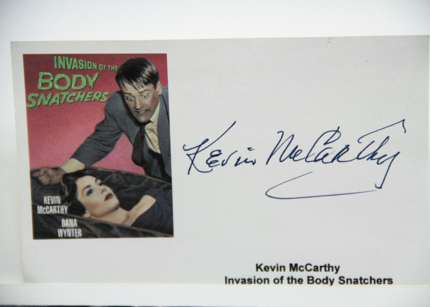 "Invasion of the Body Snatchers" Production Still Signed by Kevin McCarthy