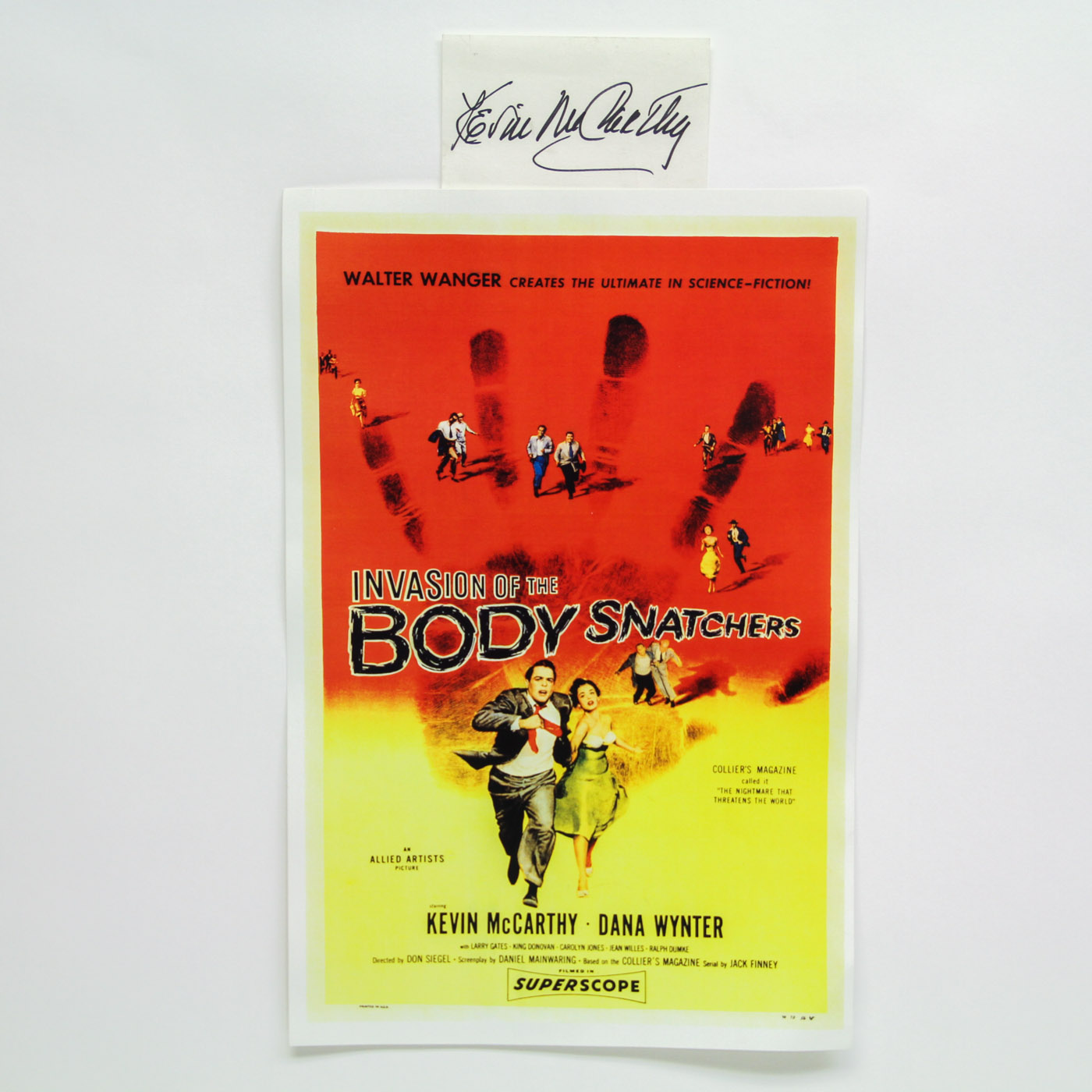 "Invasion of the Body Snatchers" Movie Poster with Autographed Card