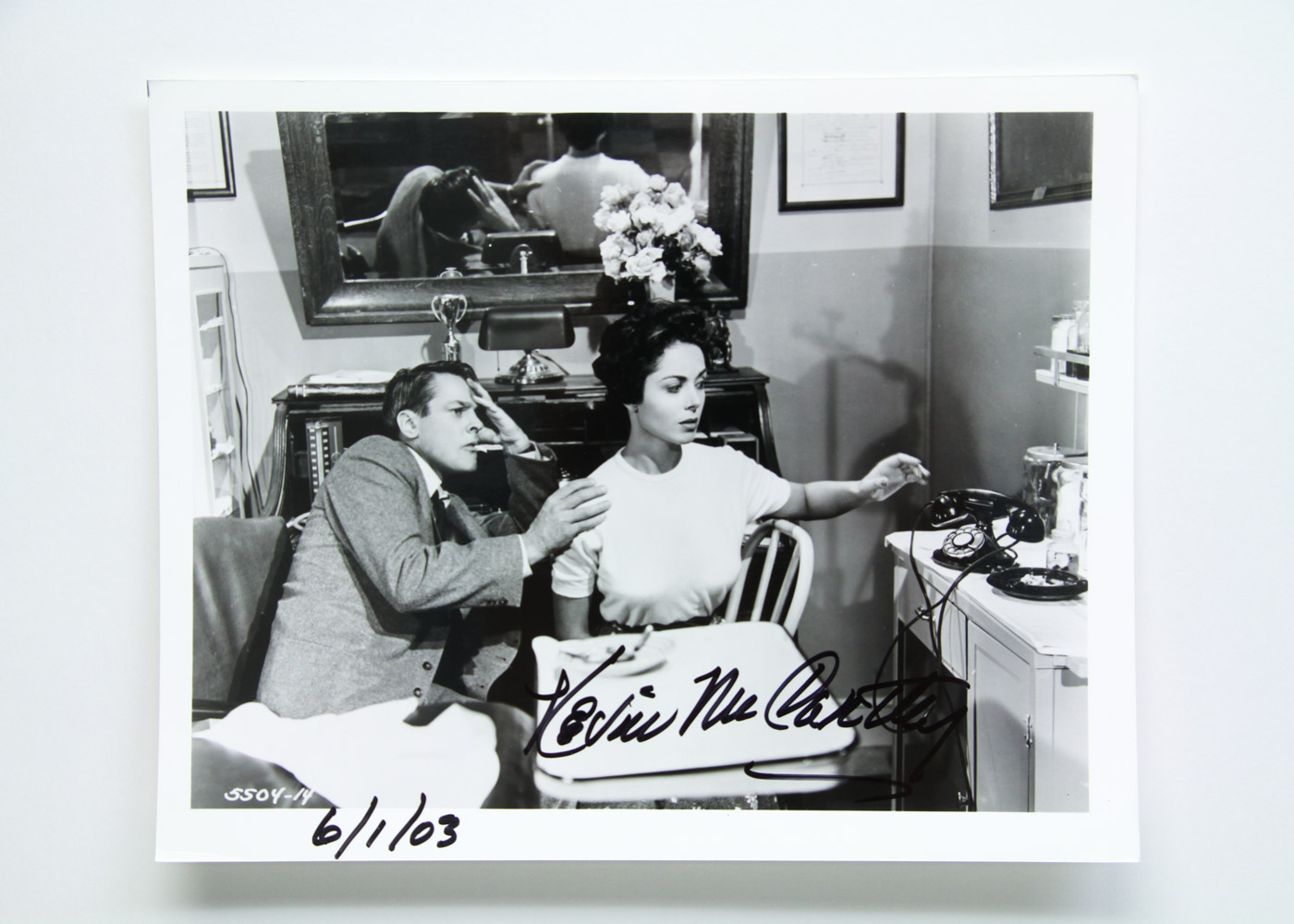 "Invasion of the Body Snatchers" Production Still Signed by Kevin McCarthy