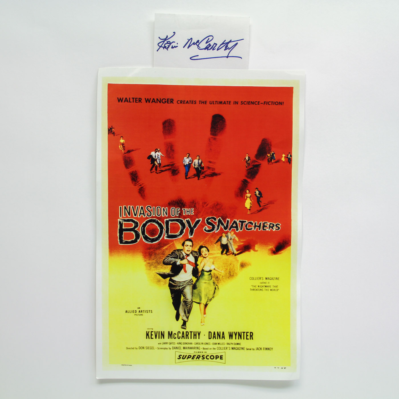 "Invasion of the Body Snatchers" Lobby Card and Kevin McCarthy Autograph