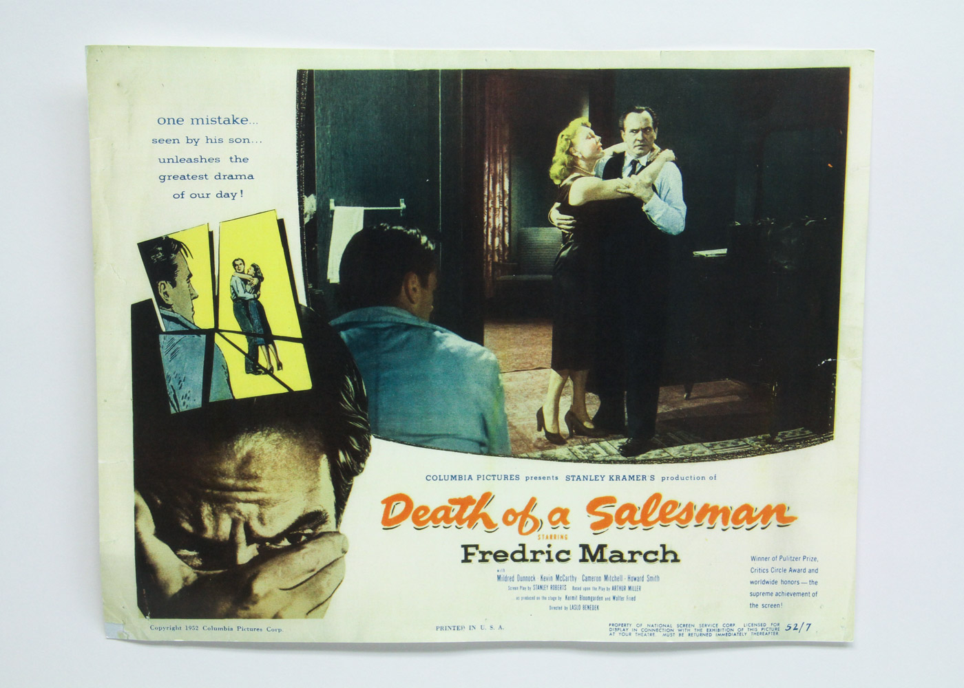 "Death of a Salesman" Movie Poster with Autographed Card