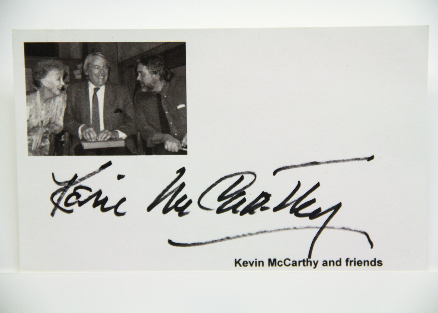 Kevin McCarthy Signed Photo with Steven Spielberg