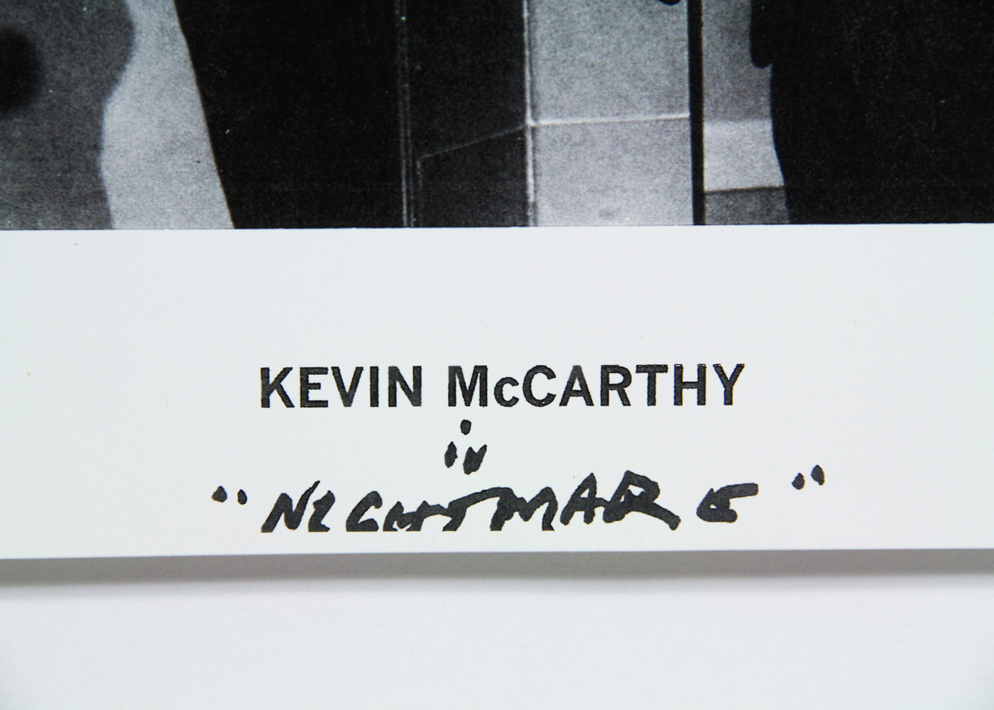 "Nightmare" Production Still with Kevin McCarthy Autograph