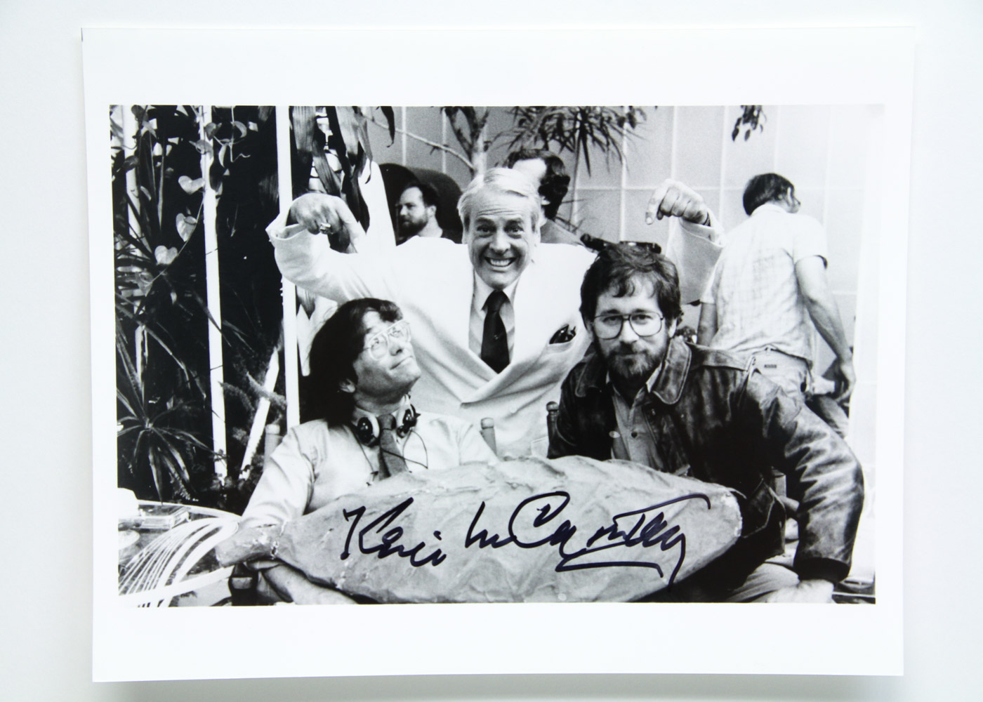 Kevin McCarthy Signed Photo with Steven Spielberg