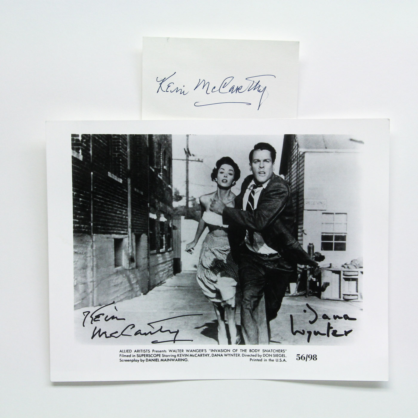 Kevin McCarthy, Dana Wynter Signed "Invasion of the Body Snatchers" Lobby Card