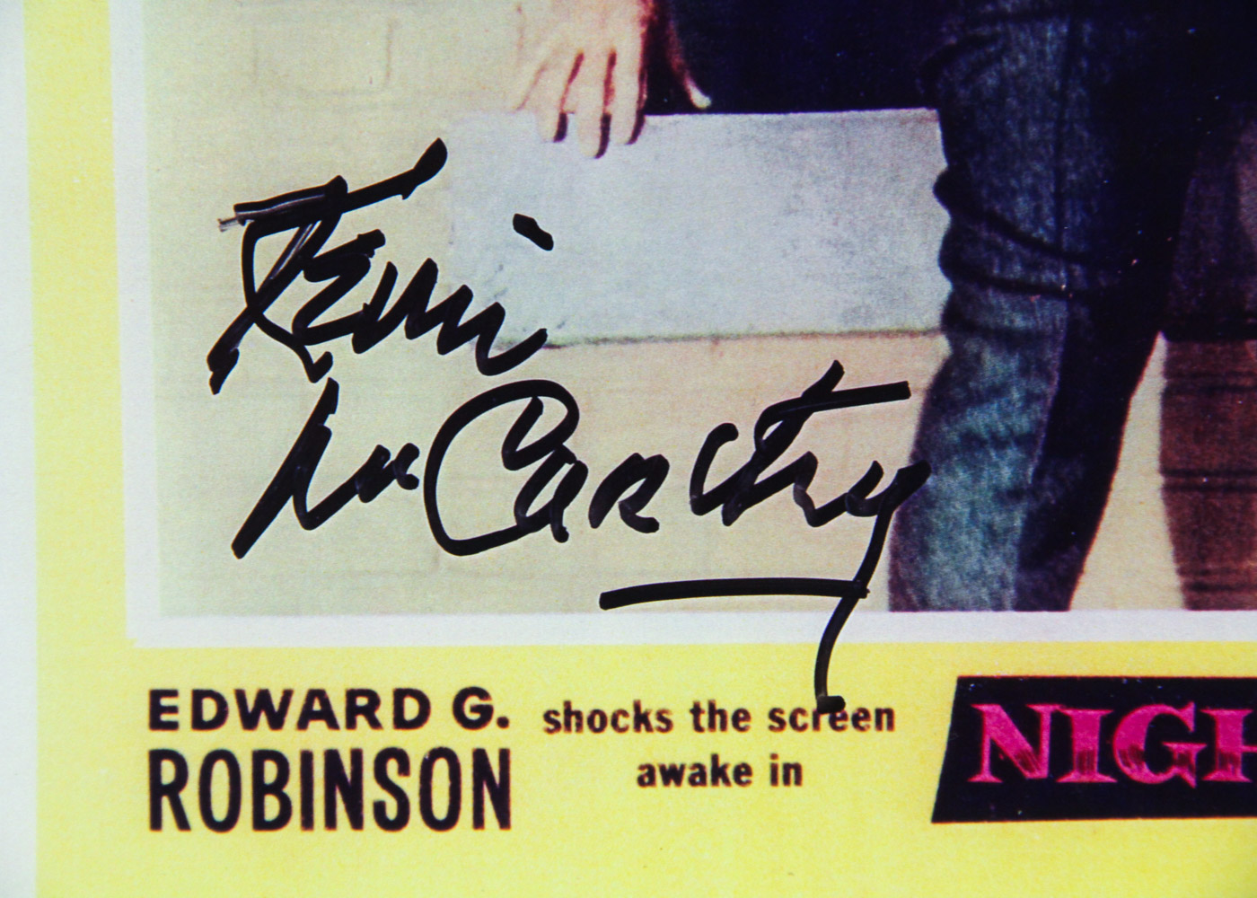 Signed "Nightmare" Movie Poster with Kevin McCarthy Autograph