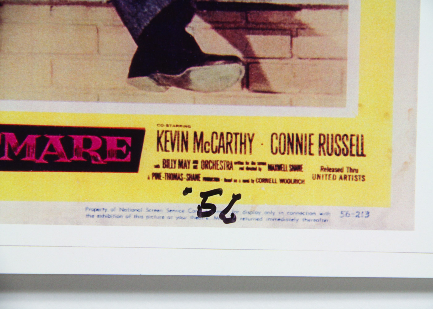 Signed "Nightmare" Movie Poster with Kevin McCarthy Autograph