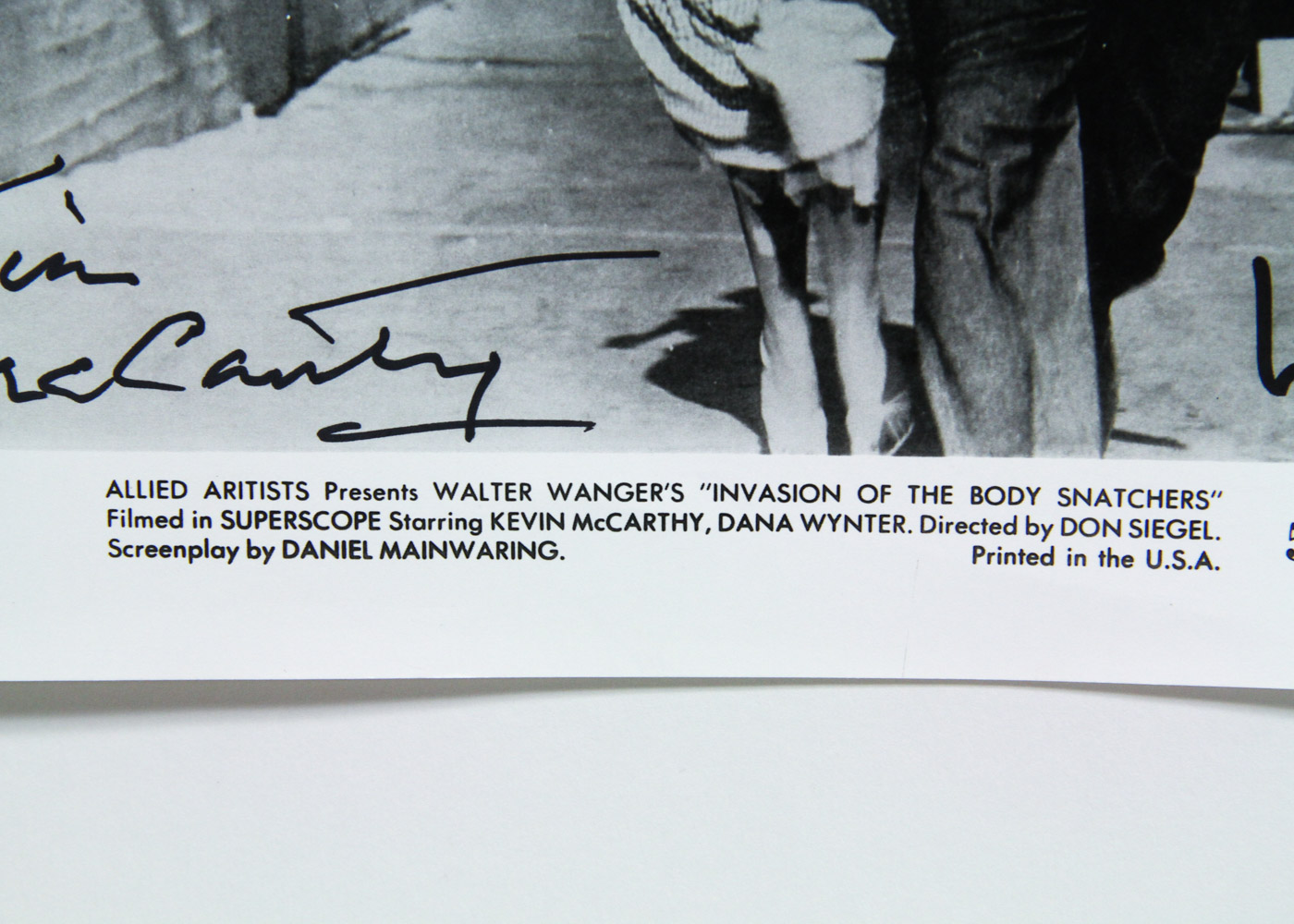 Kevin McCarthy, Dana Wynter Signed "Invasion of the Body Snatchers" Lobby Card
