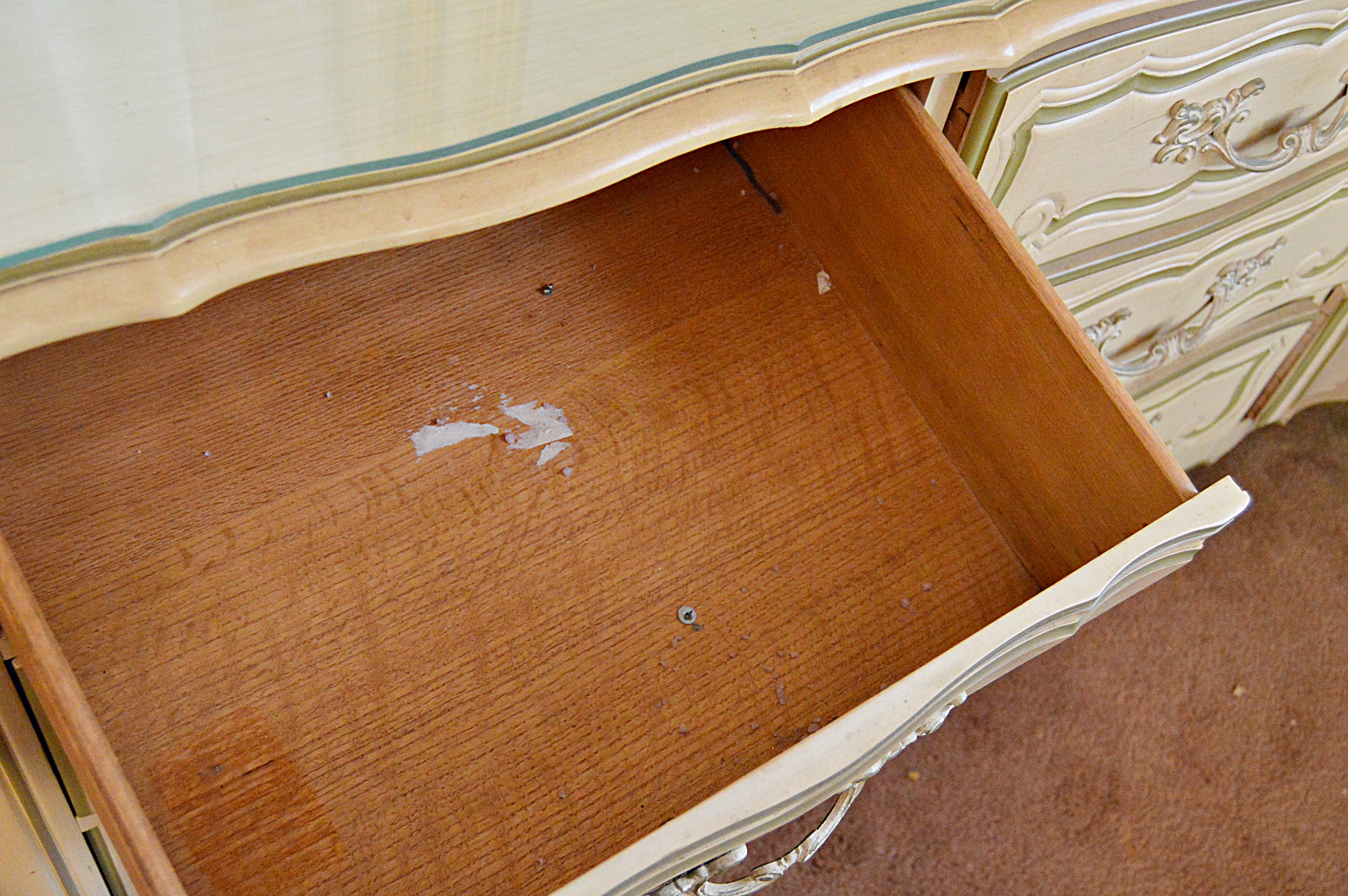 Vintage French Provincial Dresser and Mirror